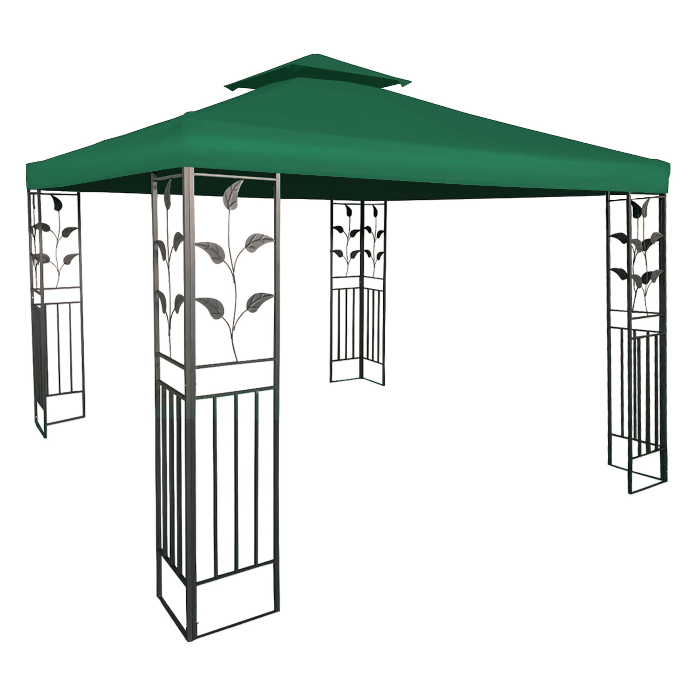 Spetebo Pavillon-Ersatzdach Ersatzdach mit Kaminabzug - grün, (Stück, Ersatzdach), PVC Pavillondach wasserdicht