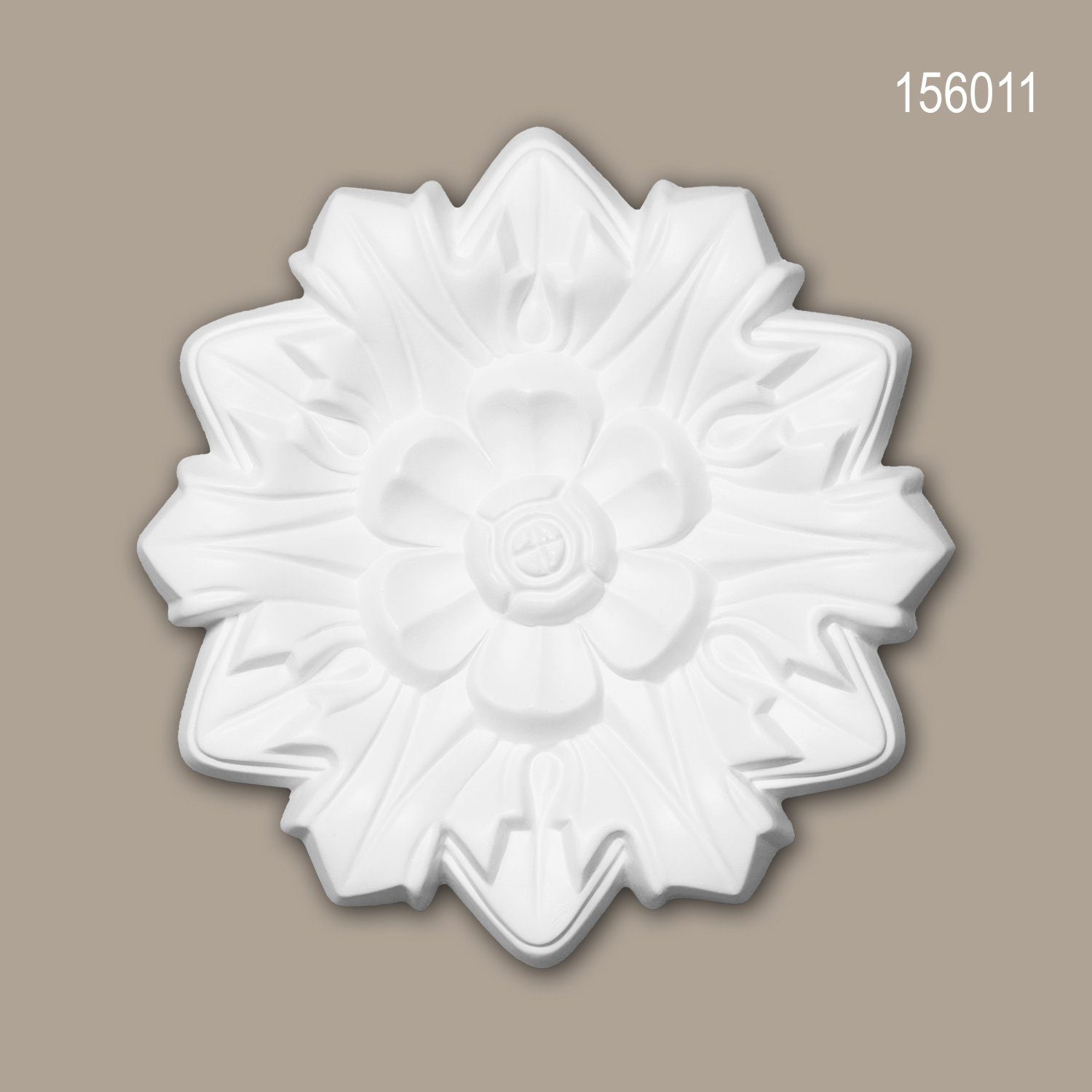 156011 Durchmesser Profhome Stuckrosette, weiß, cm), vorgrundiert, Neo-Renaissance 19,8 1 Decken-Rosette Deckenelement, Medallion, St., Deckenrosette, Stil: Zierelement, (Rosette,