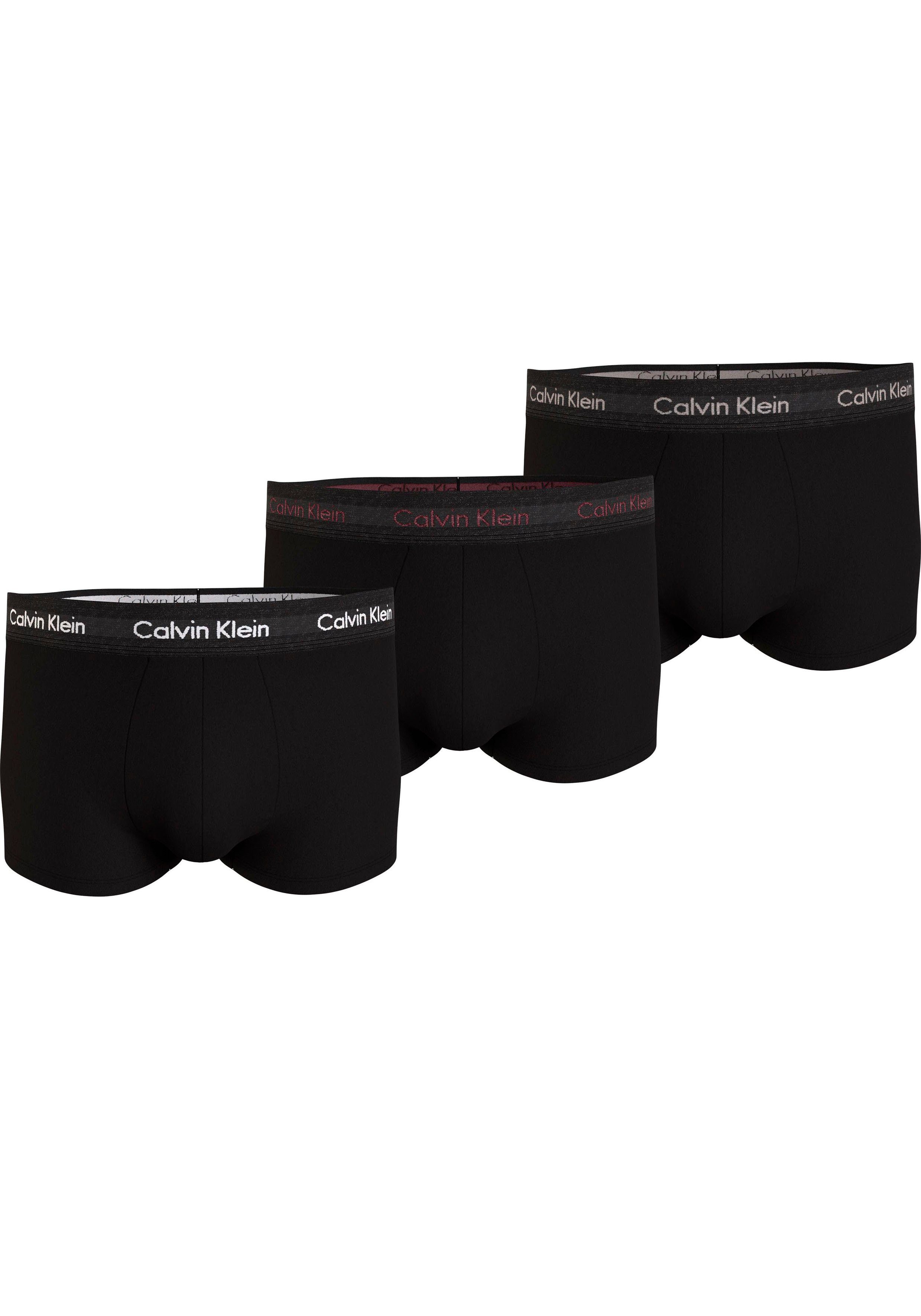 Calvin Klein Underwear Trunk LOW RISE TRUNK 3PK (Packung, 3-St., 3er-Pack) mit Logo-Elastikbund