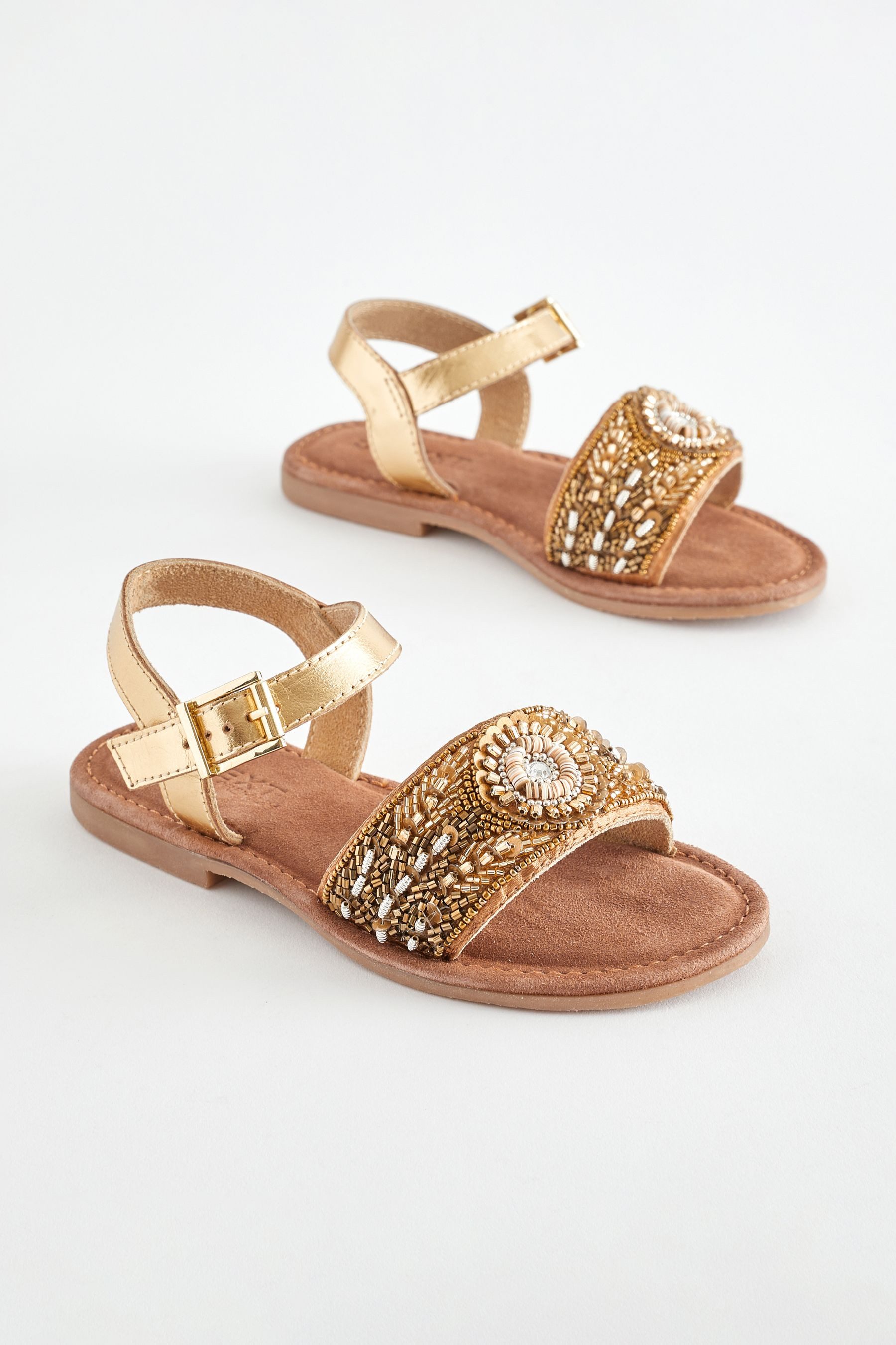 Next Ledersandalen mit Perlen für besondere günstig online kaufen