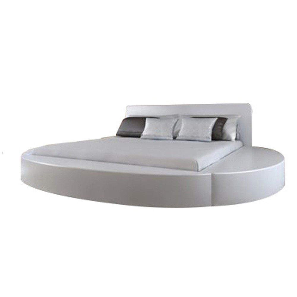 Xlmoebel Rundbett Rundes Luxus Bett aus Leder für Hotel und Schlafzimmer (Rundbett, 1-tlg., Rundes Luxus Bett aus Leder), Made in Europa