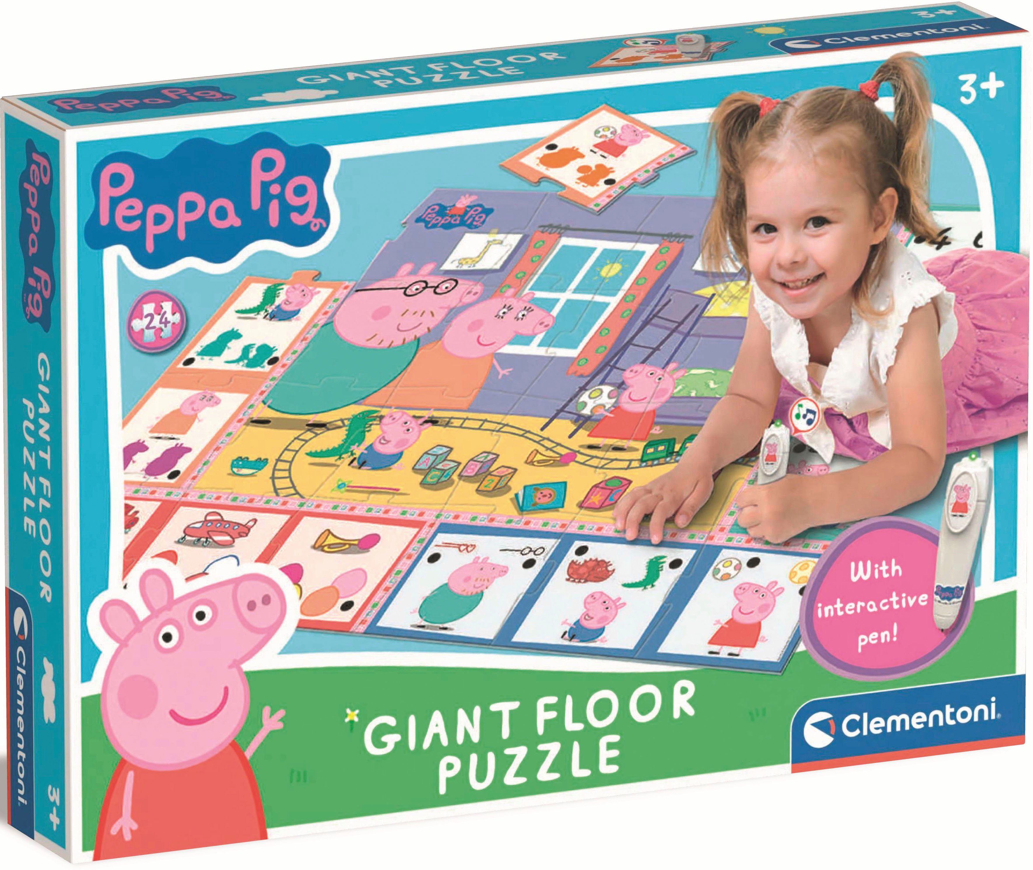 Clementoni® Puzzle Quiz-Bodenpuzzle Peppa Pig, 24 Puzzleteile, Made in Euro günstig online kaufen