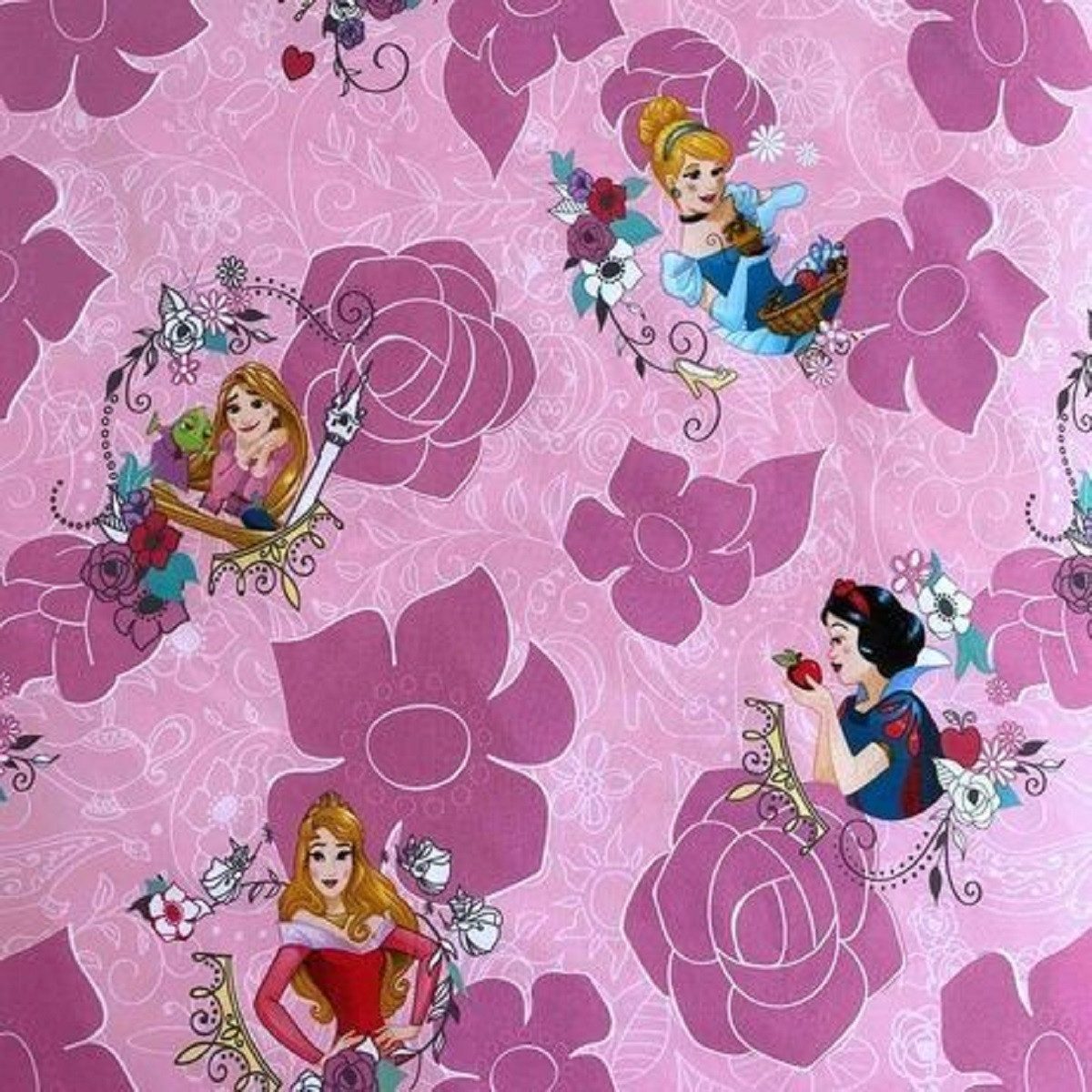 Disney Kinderbettwäsche Prinzessinnen Design Kuschelige Baumwolle, 140x200 cm & 70x90 cm – Bild 5 von 5