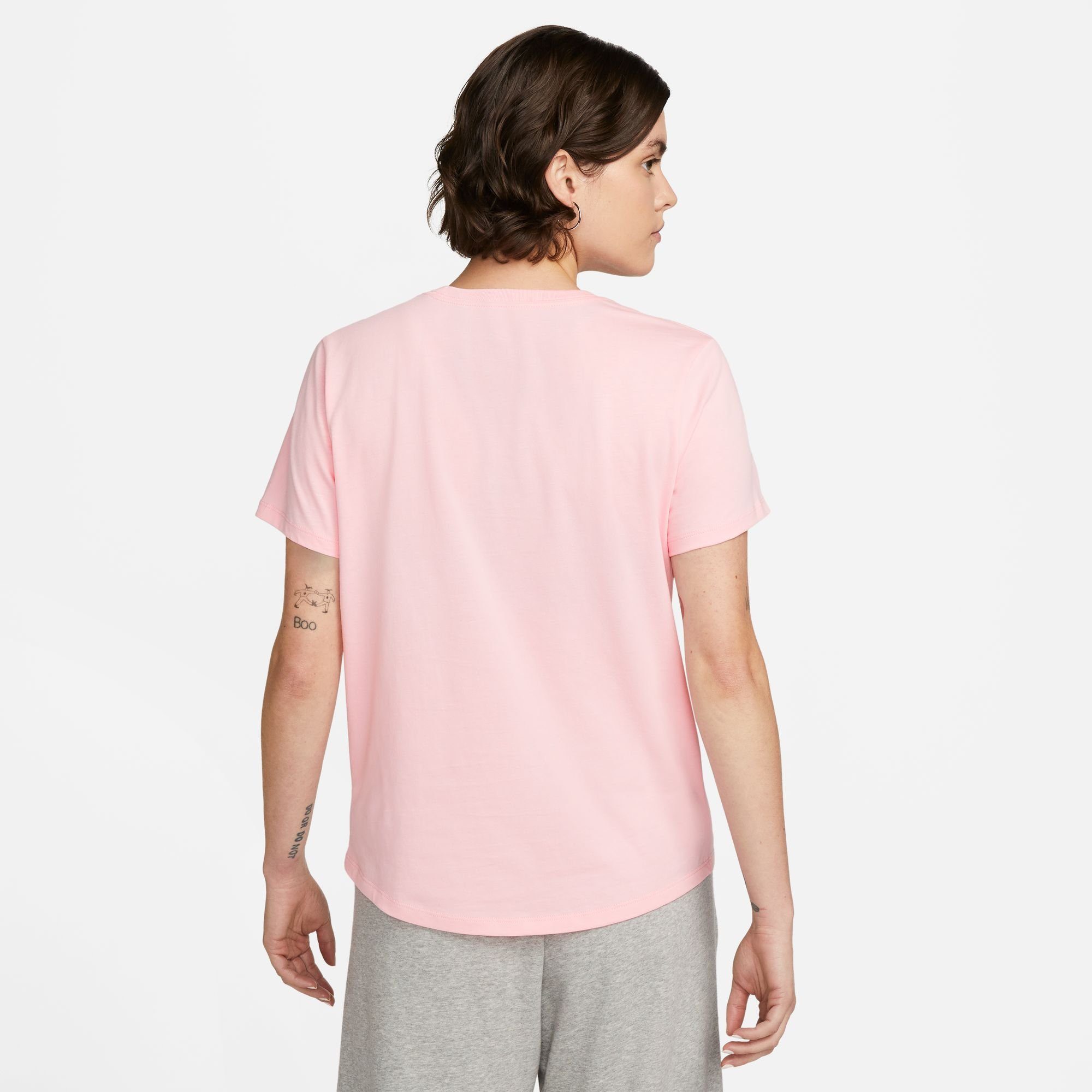 SOFT LOGO T-Shirt PINK Sportswear MED ESSENTIALS Nike WOMEN'S T-SHIRT