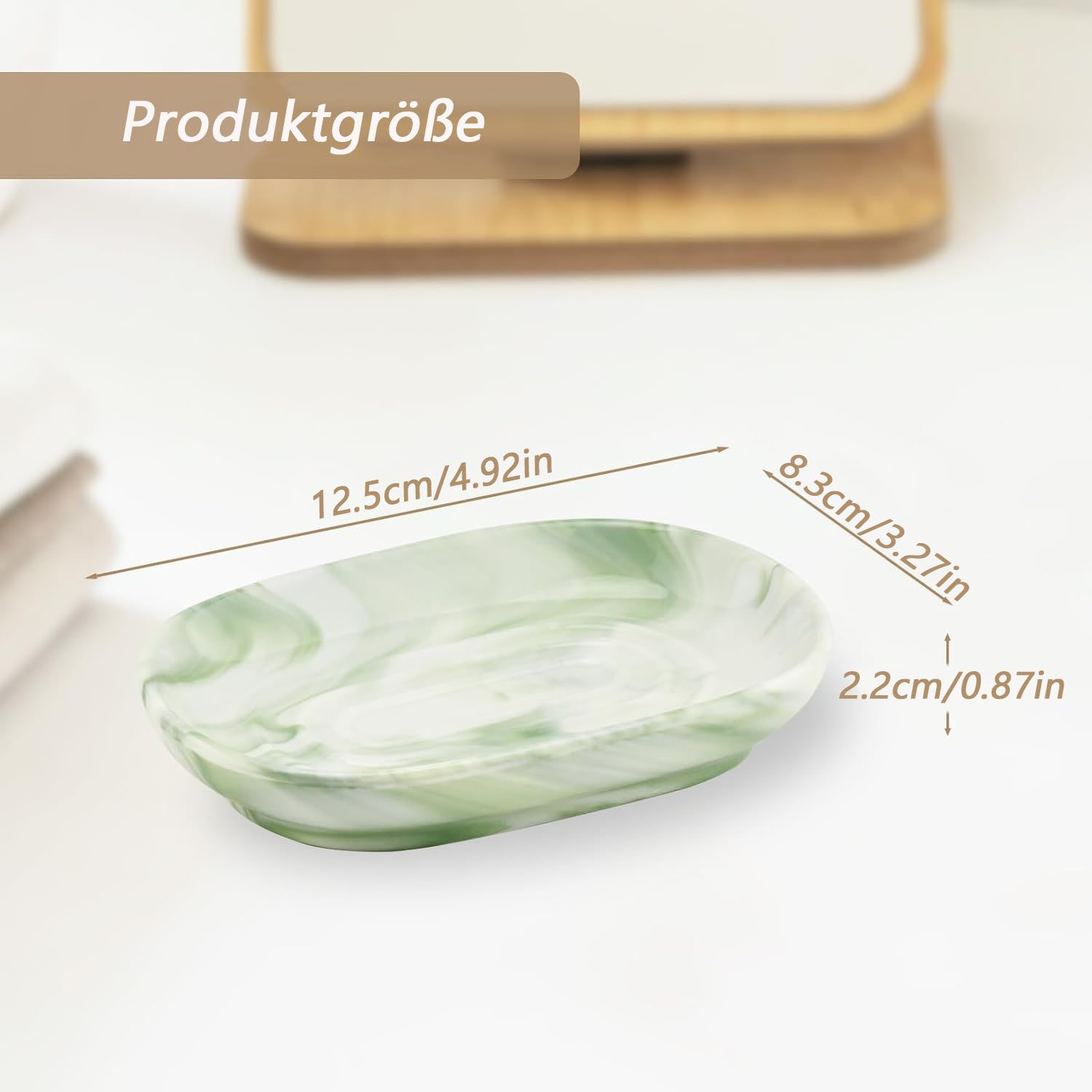 Auledio Seifenschale Keramik-Seifenschale im Marmorlook, rutschfest, für de günstig online kaufen