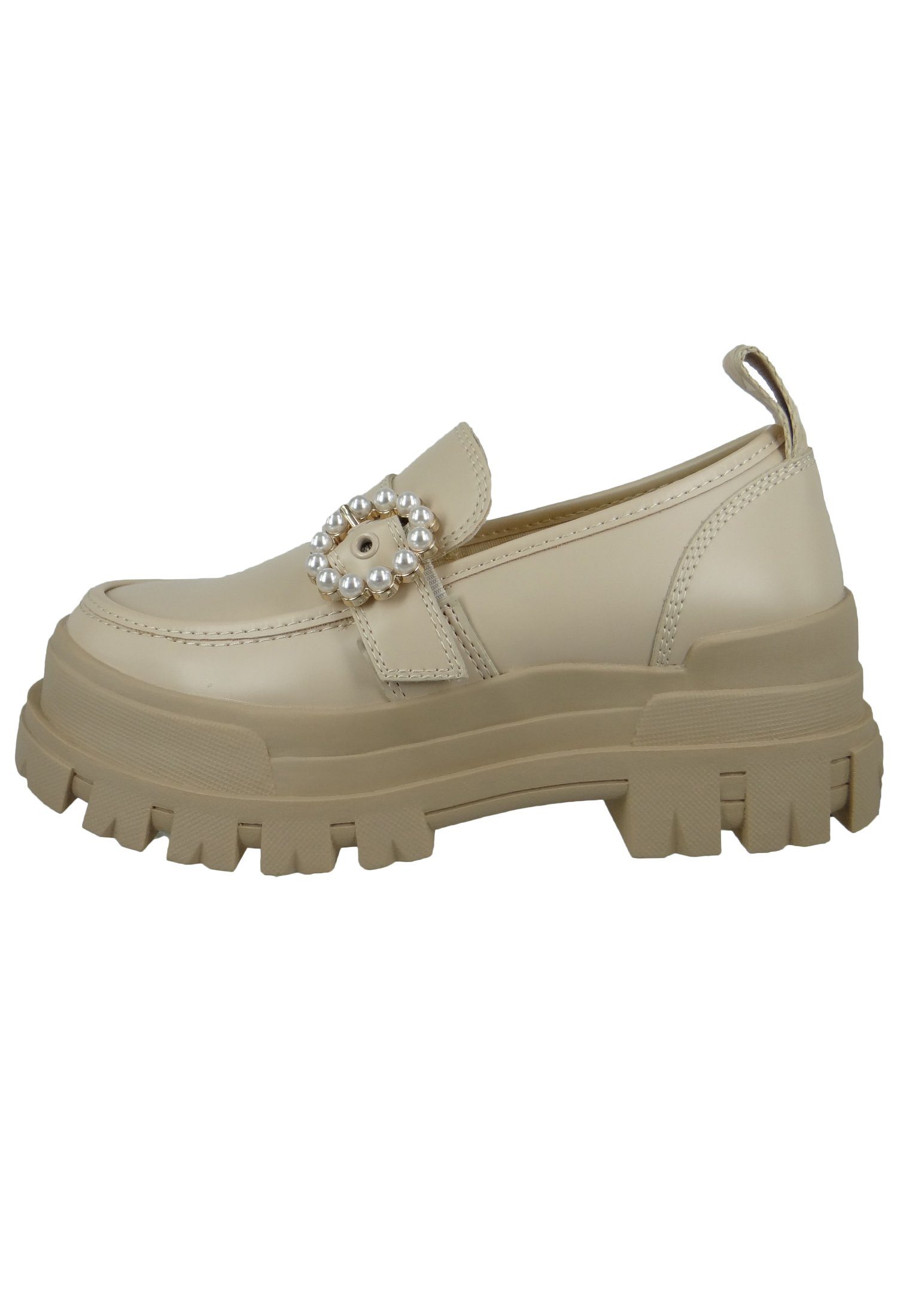 Buffalo 1622126 Aspha Loafer Buckle Beige Slipper