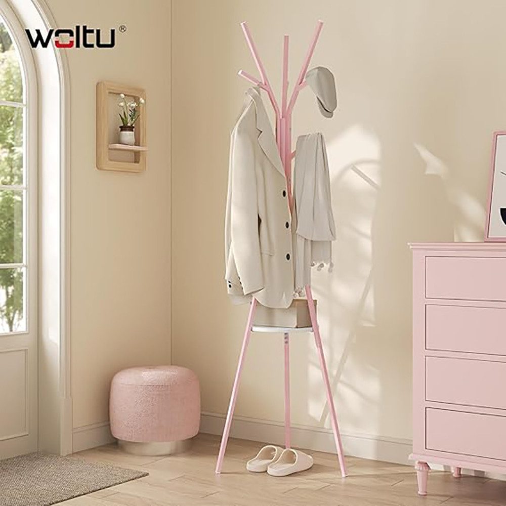 Woltu Kleiderständer, (1 St), mit 9 Haken und 1 Ablage, für Kleidung Hüte T günstig online kaufen