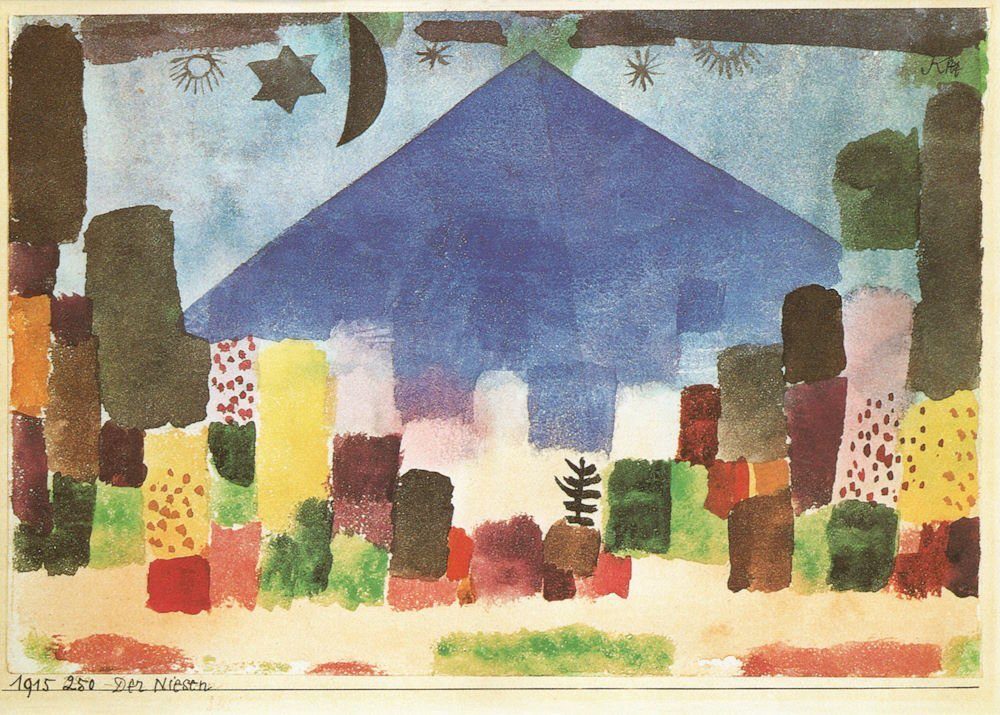 Postkarte Kunstkarte Klee "Der Niesen" Paul