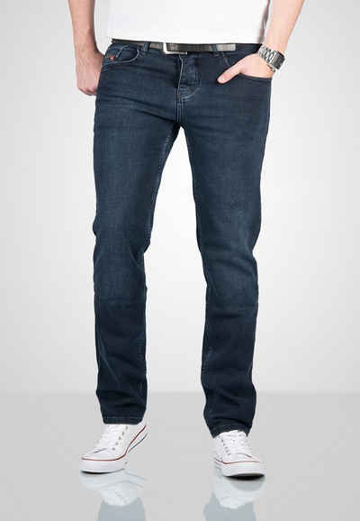 Alessandro Salvarini Straight-Jeans ASArcilio mit Knopfleiste