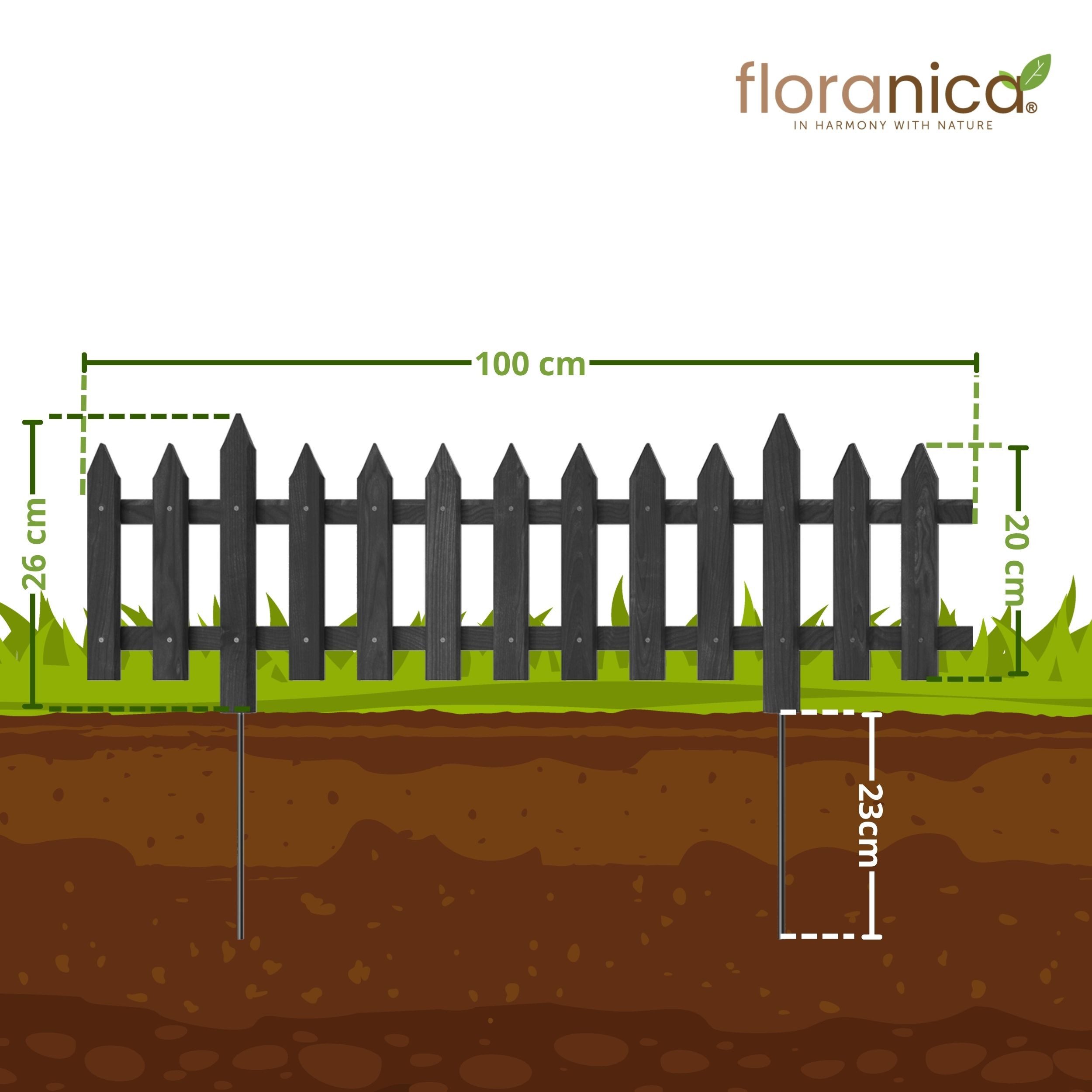 Floranica Zierzaun Vorgartenzaun Steckzaun Gartenzaun Zierzaun günstig online kaufen