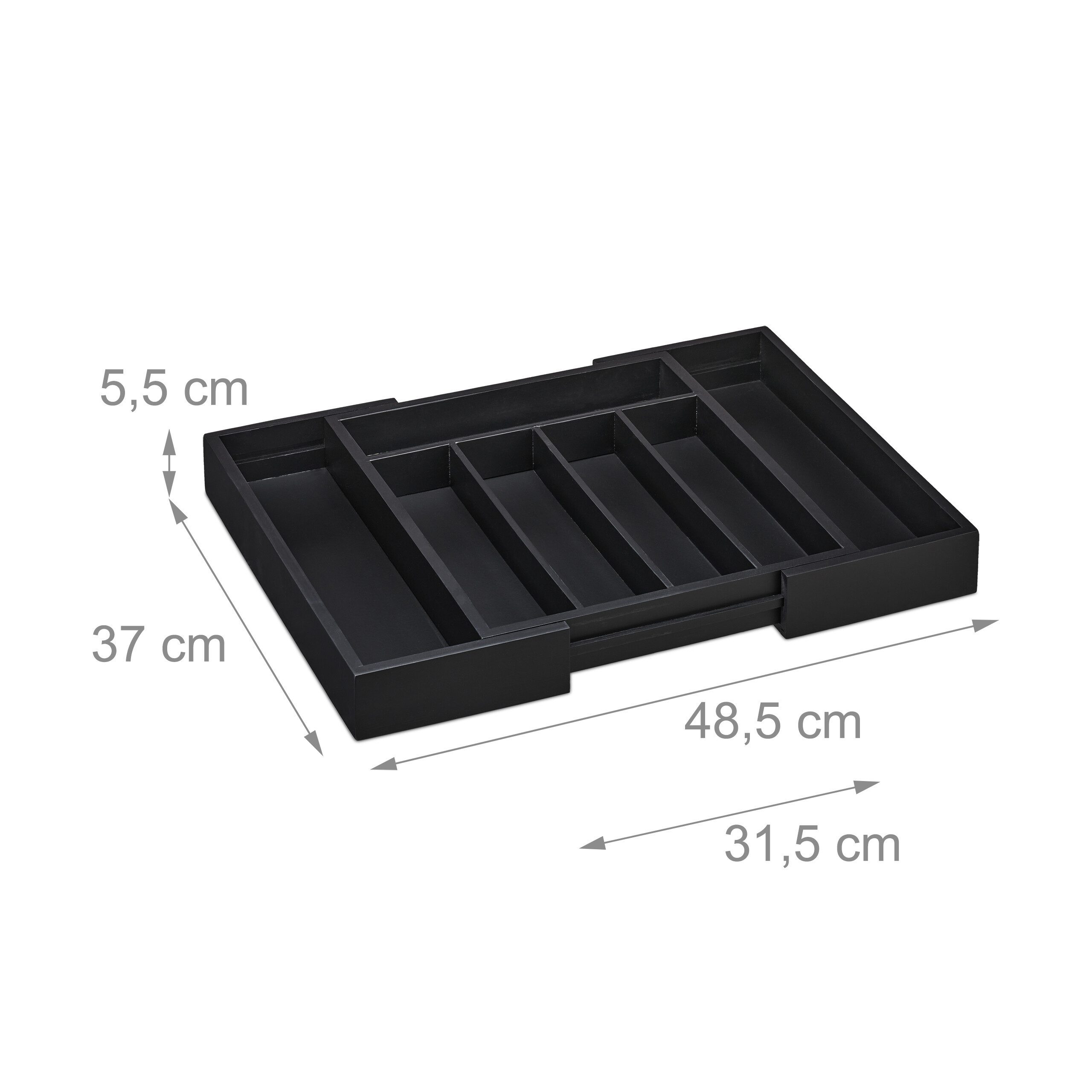 relaxdays Besteckkasten Ausziehbarer Besteckkasten Bambus günstig online kaufen