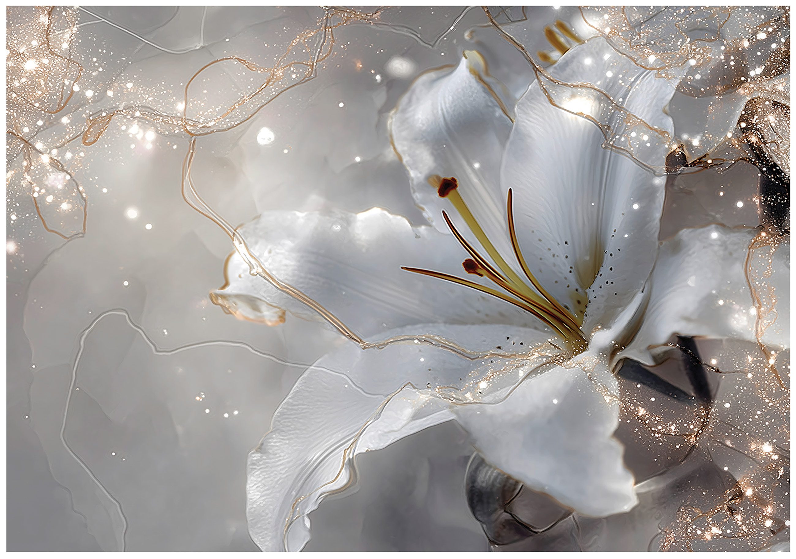 Wallarena Fototapete Blumen Lilien Abstrakt Vlies günstig online kaufen