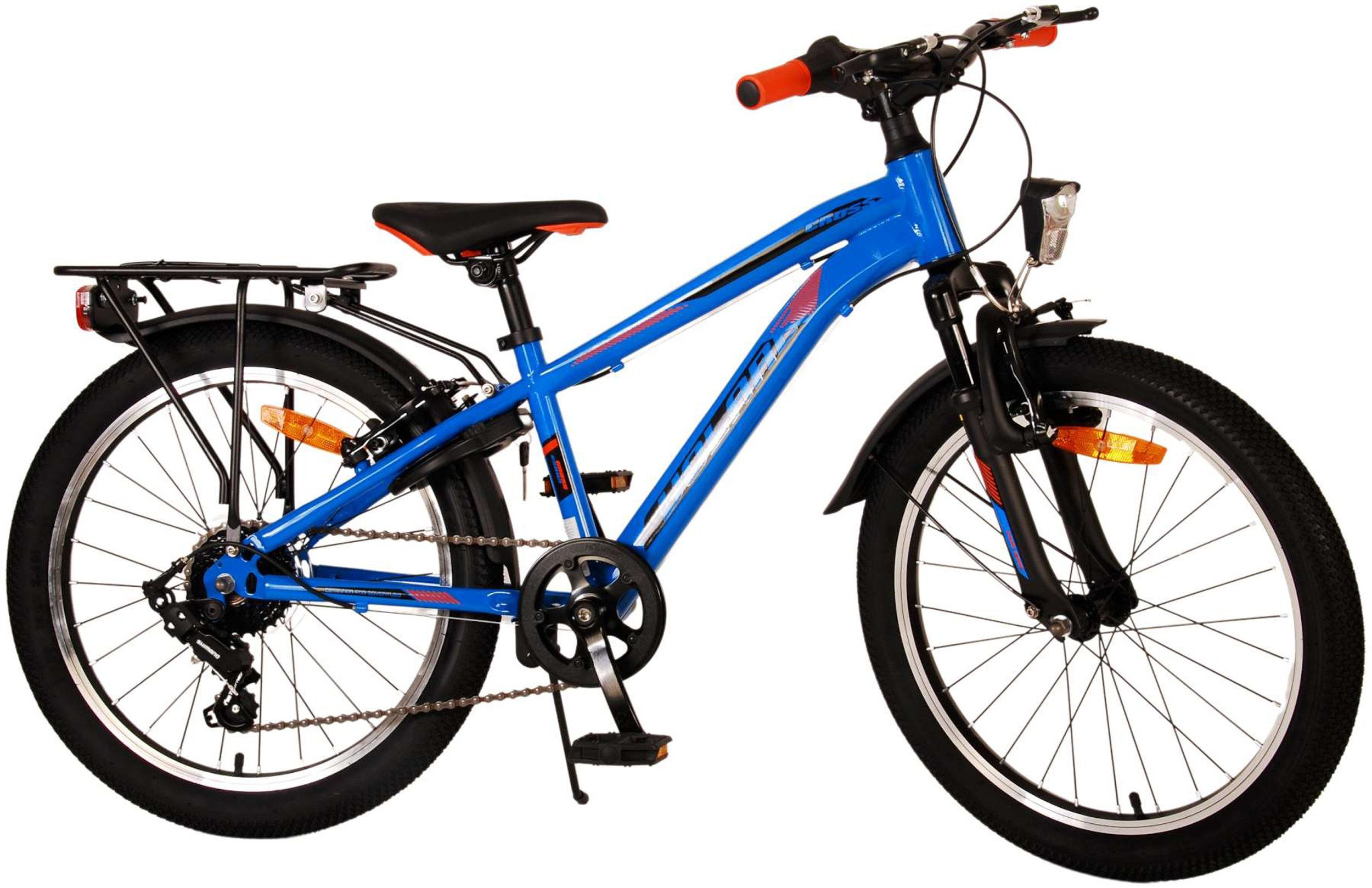 TPFSports Kinderfahrrad Volare Cross 20 Zoll mit Rücktritt und Handbremse, 6 Gang, (Jungsfahrrad - Jungen Kinderrad - 6 Gänge - Sicherheitsgriffe), Kinderfahrrad 20 Zoll - Jugend Fahrrad - Kinder Jugend Fahrrad Blau