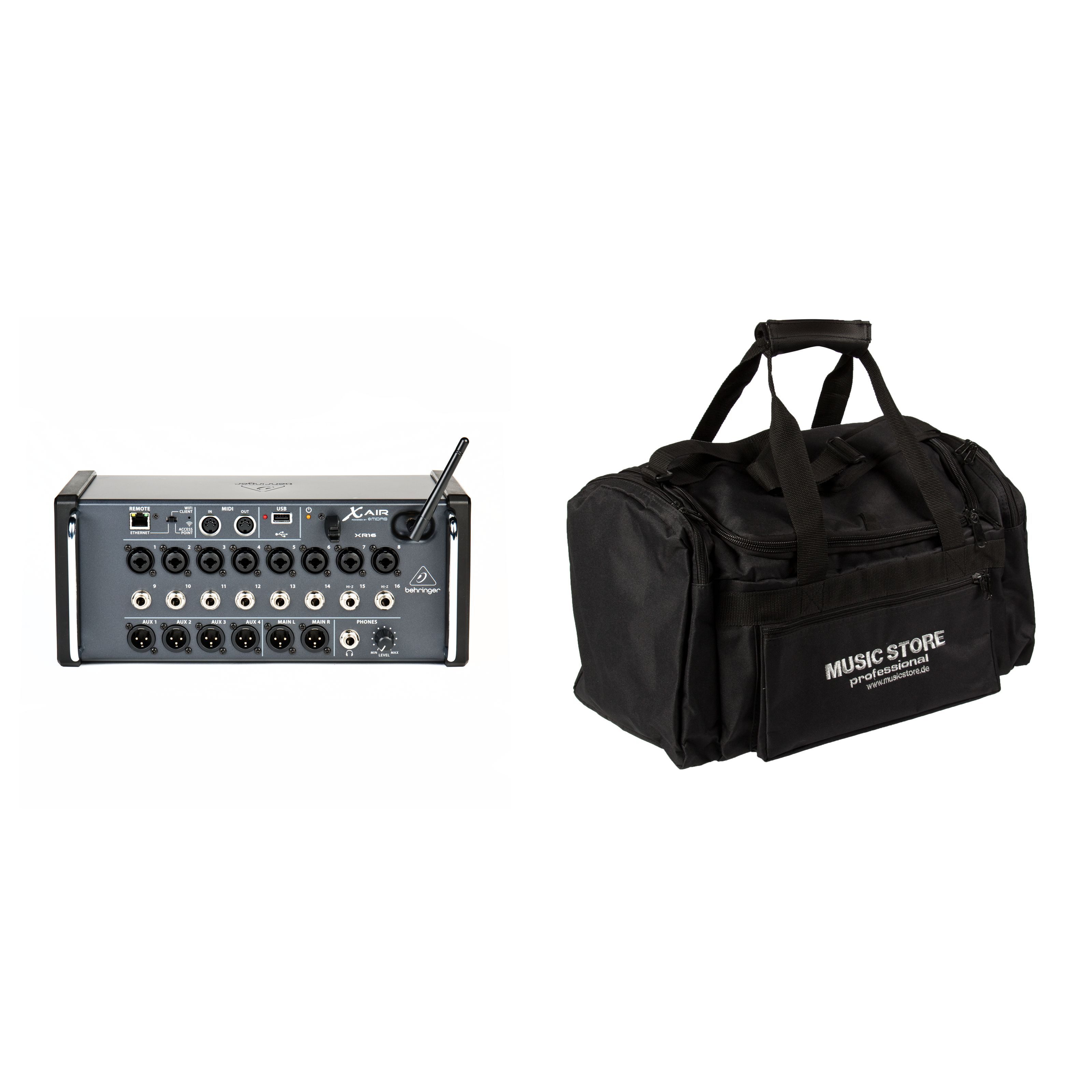 Behringer Mischpult, (PA Mischpulte, Mischpult Sets), XR16 + Bag - Mischpult Set