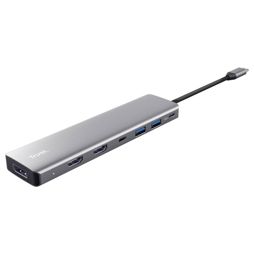 Trust Laptop-Dockingstation USB-C® Dockingstation DALYX 7-IN-1 MULTIPORT ADAPTER Passend für Marke