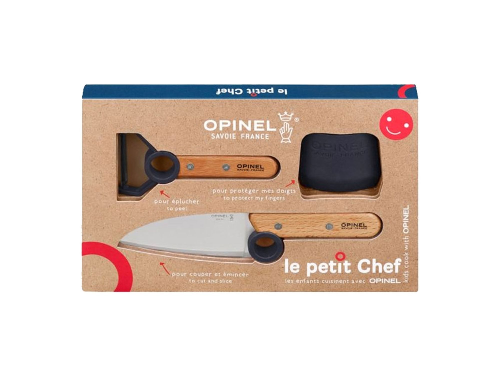 Opinel Taschenmesser Opinel Set „Le Petit Chef“ 3-teilig Blau 002605 günstig online kaufen