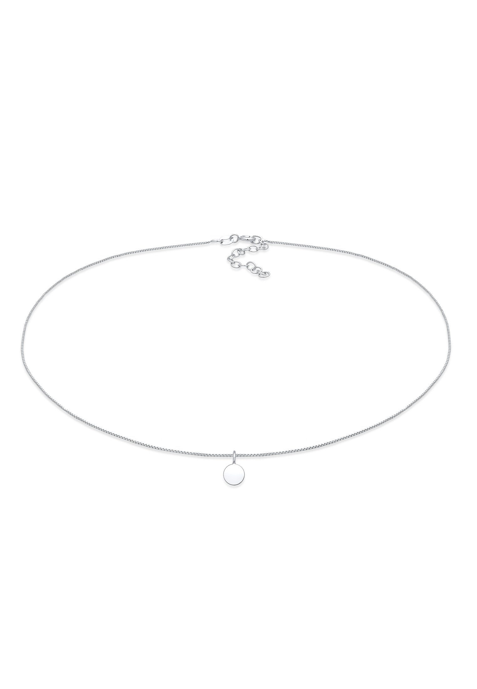 Elli Necklace Platelet Initials Letter M Minimal In 925 Sterling