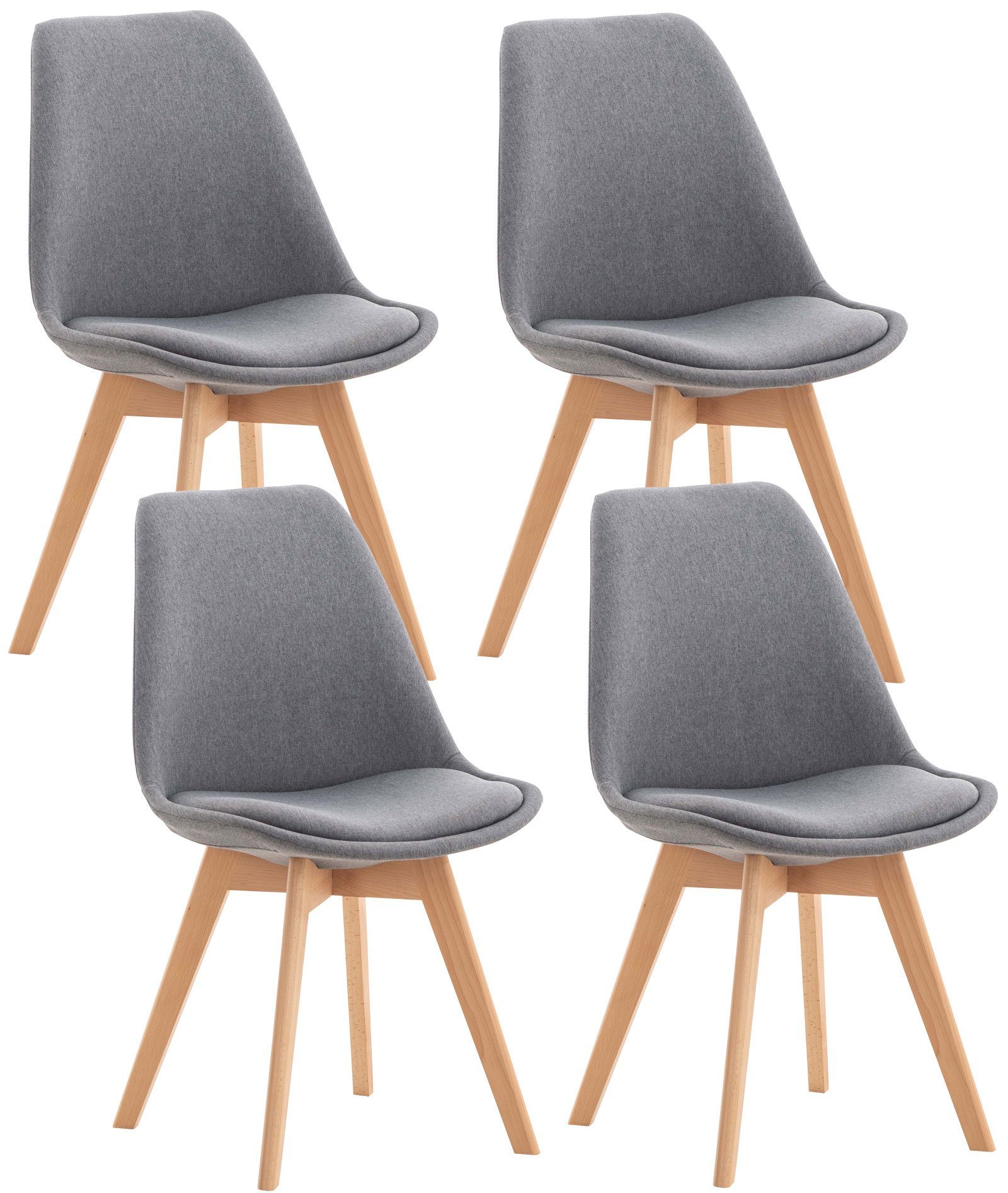 CLP Küchenstuhl Linares (4er Set), Buchenholz-Gestell, günstig online kaufen