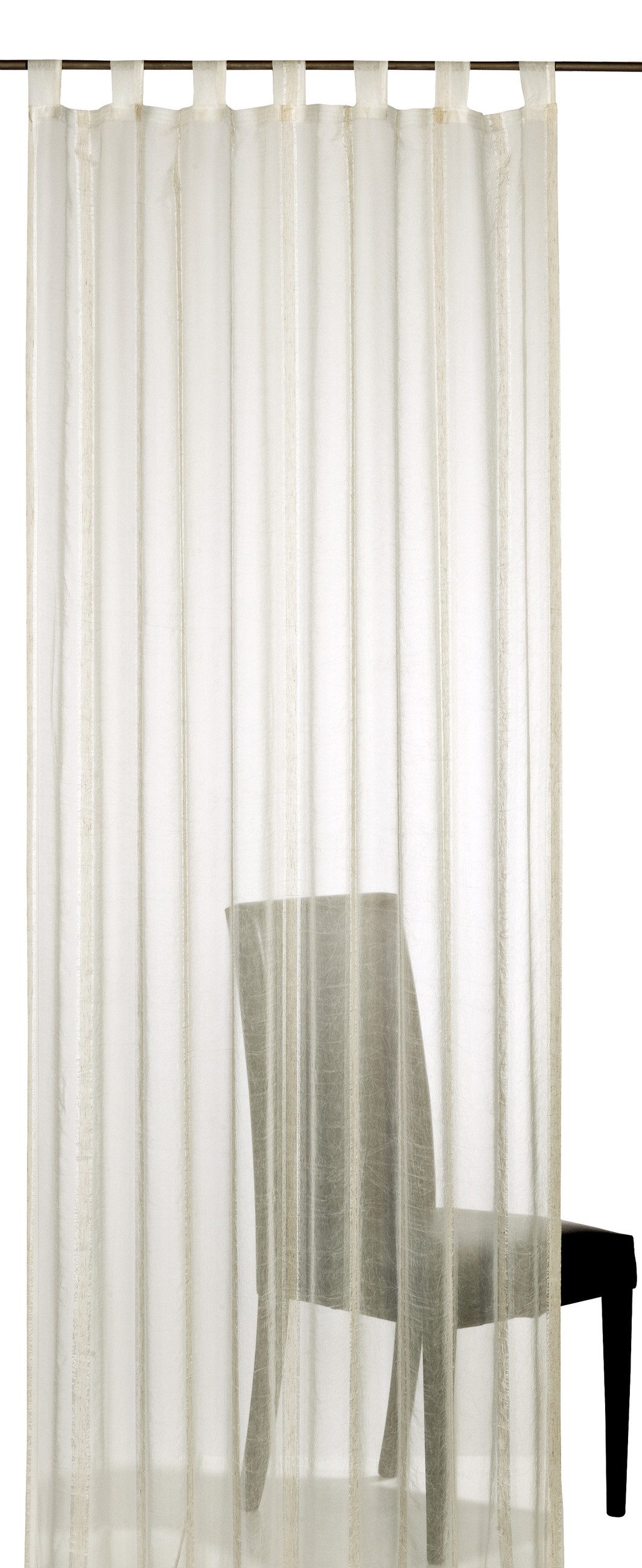 Vorhang Gardine Schlaufenschal Casa beige 255x140cm