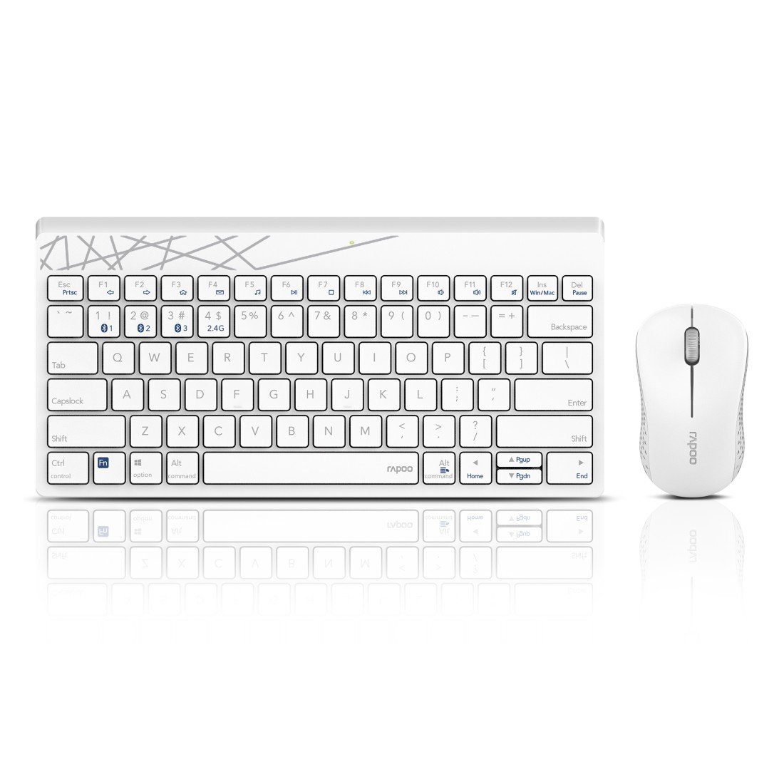 8000M kabelloses Tastatur-Maus-Set, Bluetooth, 2.4 GHz, 1300 DPI Tastatur- und Maus-Set