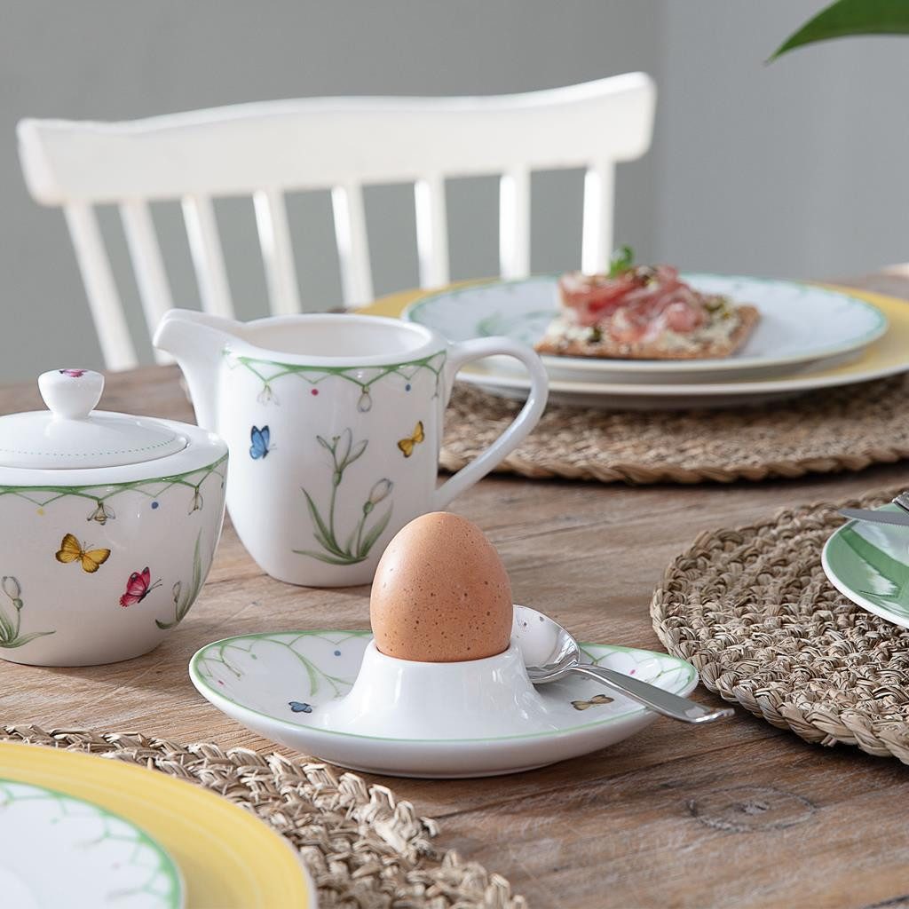 Villeroy & Boch Eierbecher Colourful Spring Eierbecher 4er Set, (4er Set, 4-tlg., 4 Eierbecher)