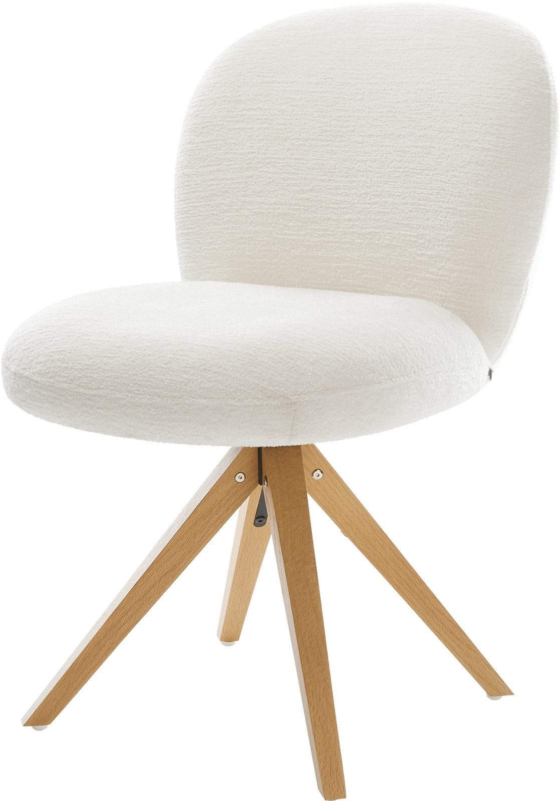 DELIFE Polsterstuhl Nube-Flex, Holzgestell kantig Natur günstig online kaufen