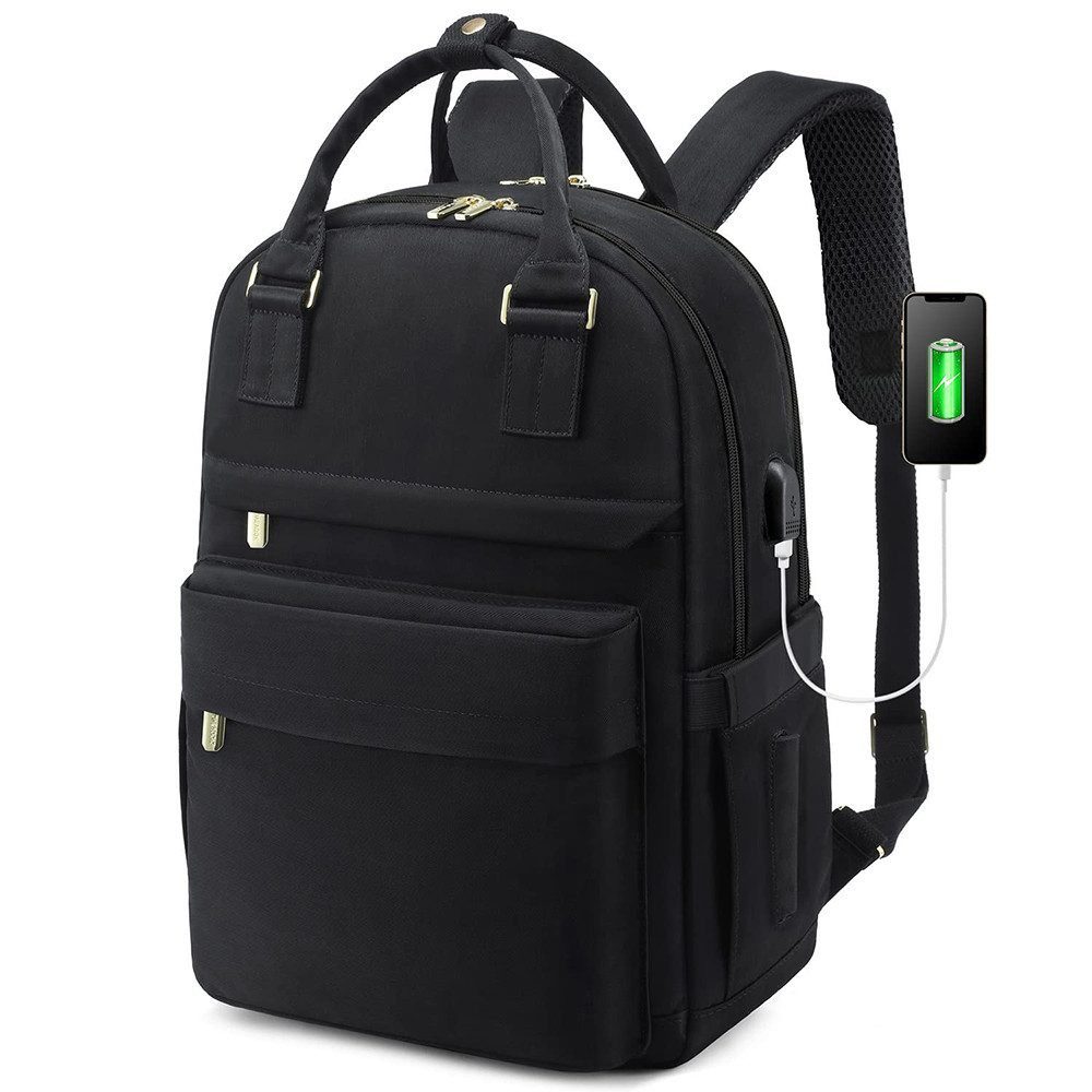 Notebook-Rucksack Laptoprucksack wasserbeständig für 15 Zoll, Schule & Reisen