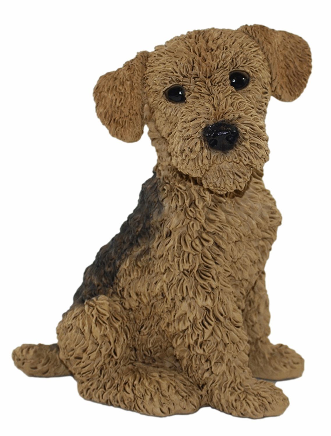 24 H aus cm Tierfigur Hundefigur Hund Deko Kollektion Resin Castagna Terrier Figur Castagna Airedale Welpe sitzend
