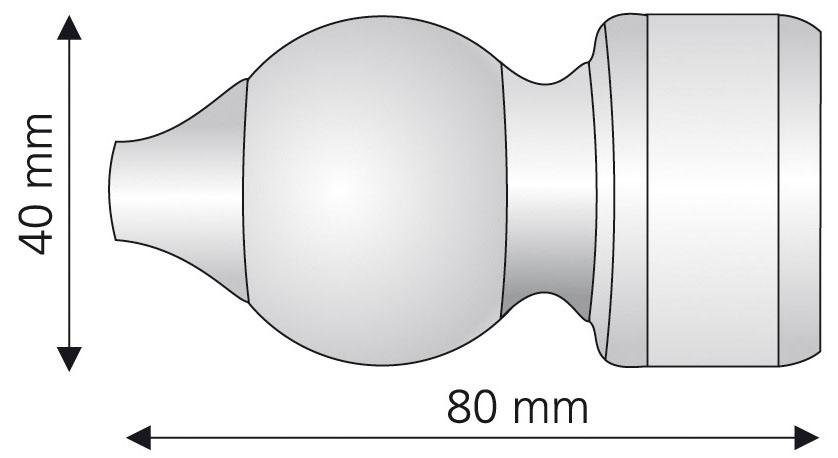 Liedeco Gardinenstangen-Endstück, Gardinen, (Set, 2-St), für günstig online kaufen