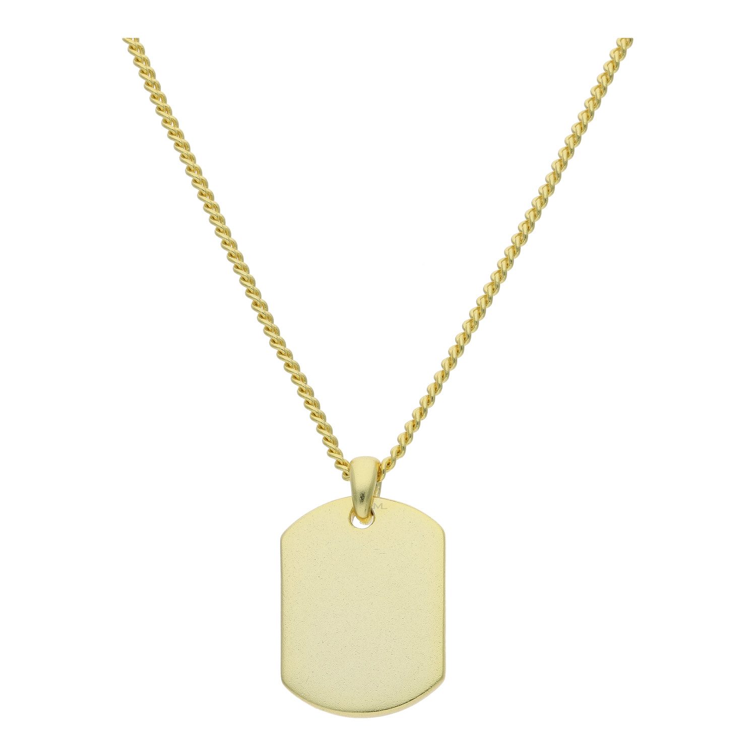 JuwelmaLux Dog Tag Anhänger Collier Dogtag Silber 925 Gold plattiert JL53-05-0055 JuwelmaLux (1-tlg)