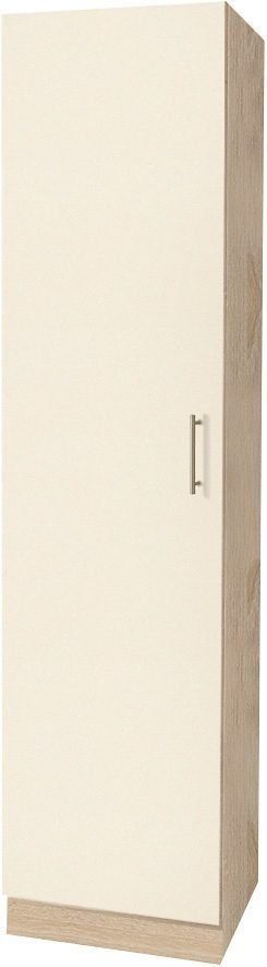 wiho Küchen Seitenschrank Kiel 50 cm breit Vanillefarben | Eichefarben