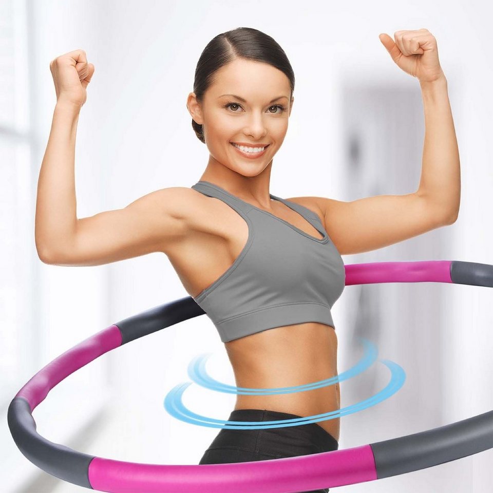 Body & Mind Hula-Hoop-Reifen Fitness-Reifen (bis 0,8 kg), verstellbarer  Fitness-Ring