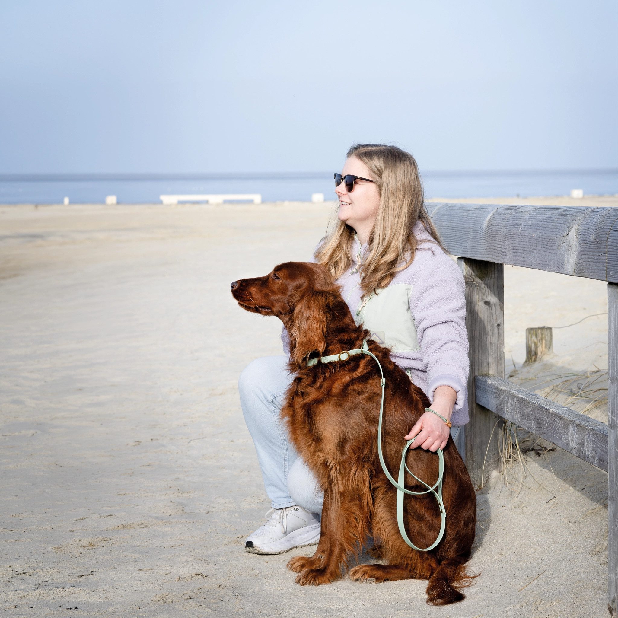 Trendfährte Hundeleine Retrieverleine BioThane® - mit integriertem Halsband - Handarbeit, Liebevolle Handarbeit aus Ostfriesland