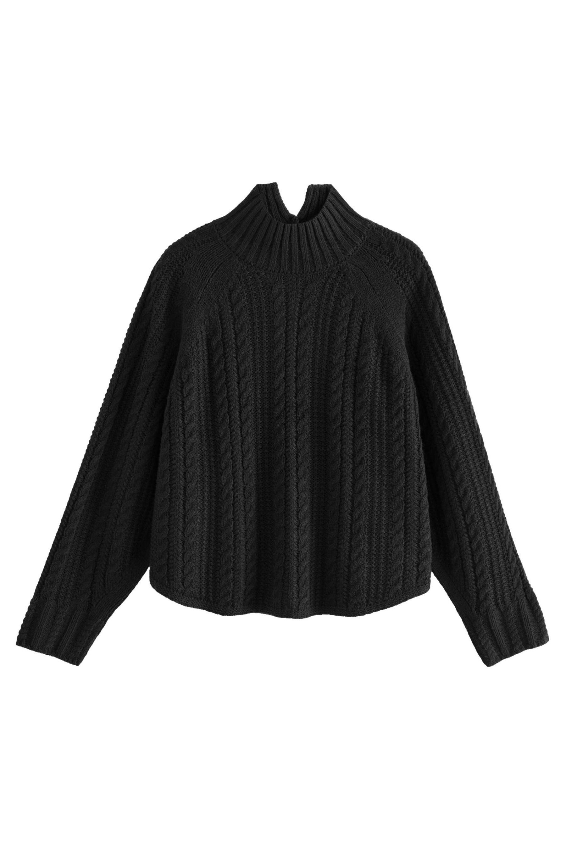 Strickponcho Poncho-Pullover im Zopfstrick mit Wolle