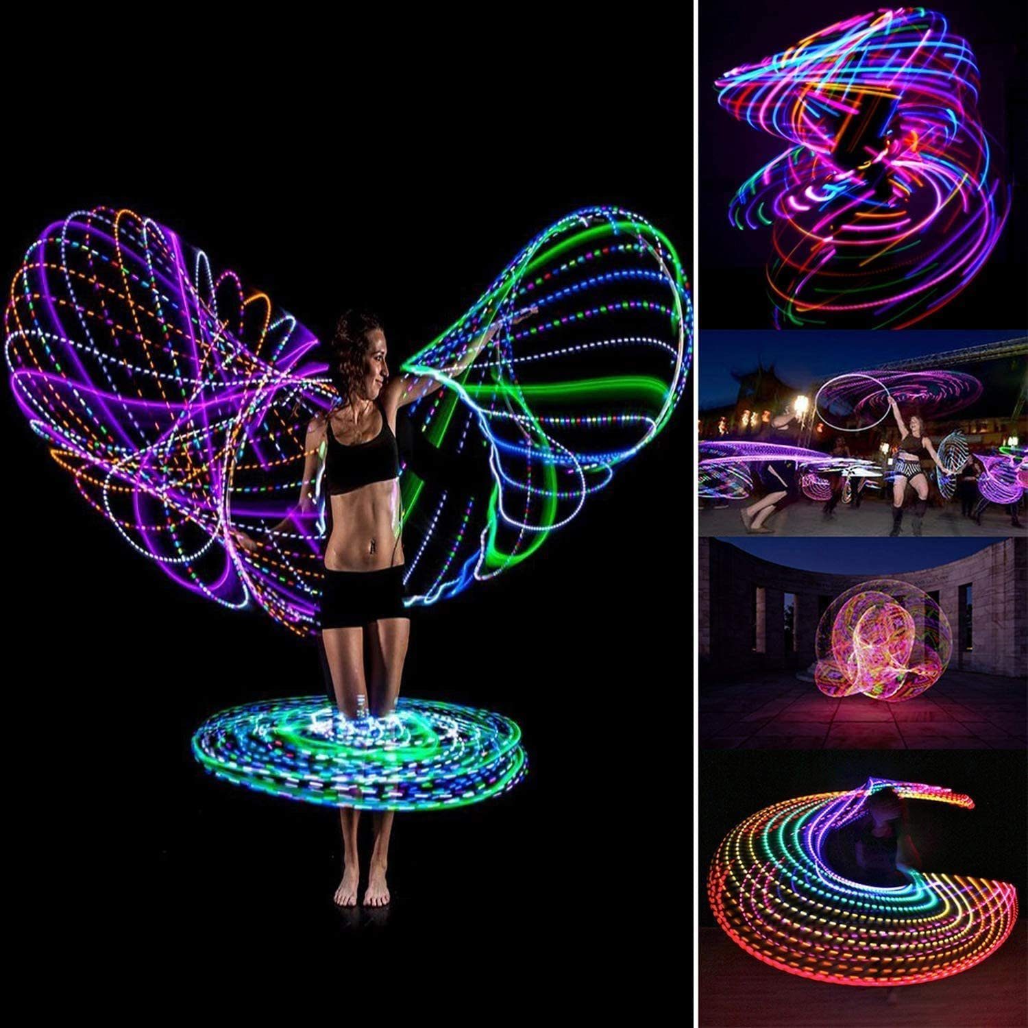 Reifen LED Kinder und Hula-Hoop-Reifen für Hoop Erwachsene GelldG Hula