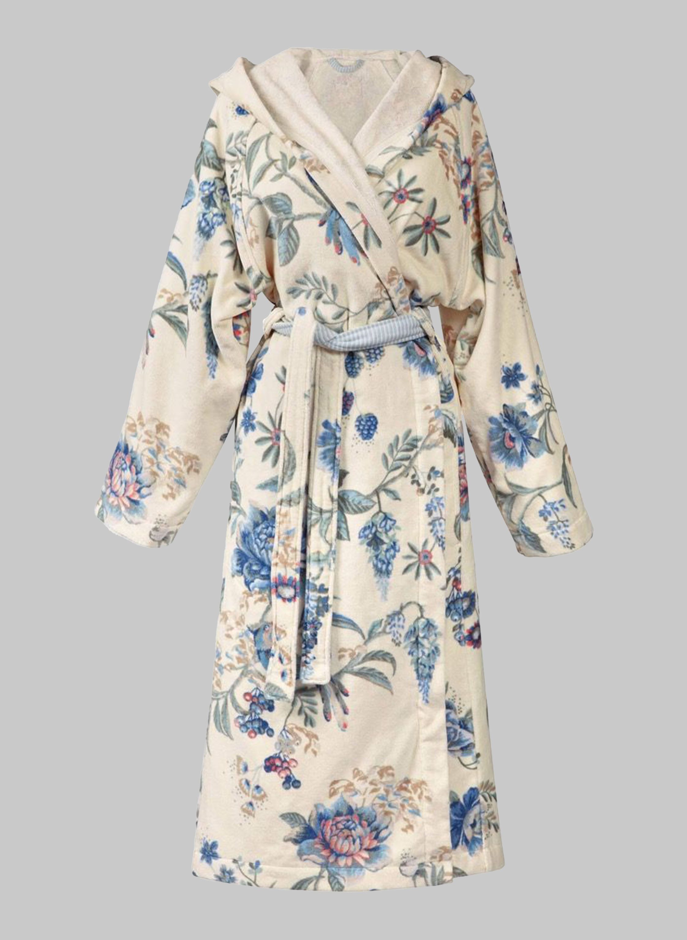 PiP Studio Bademantel Pip Studio, Bademantel, Secret Garden, Weiß-Blau, XXL günstig online kaufen