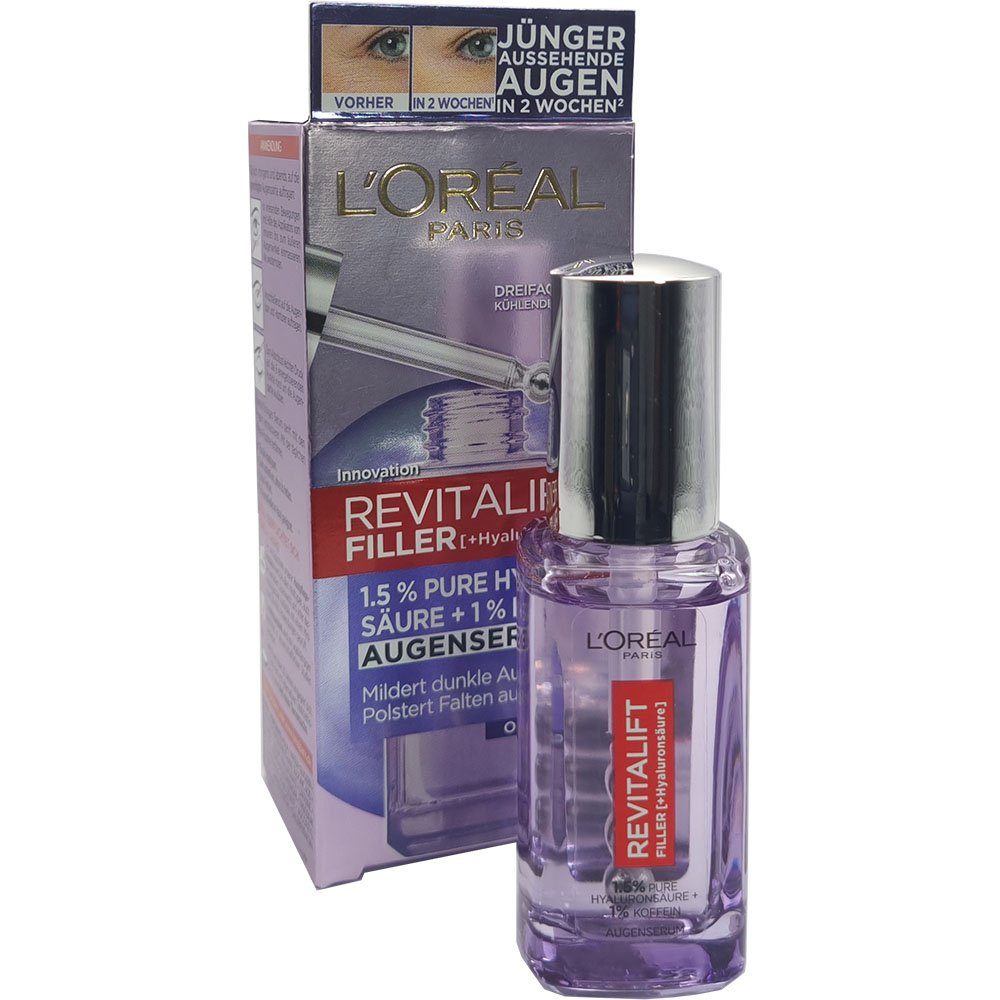 L'ORÉAL PARIS Augenserum Revitalift Augenserum Filler Hyaluron + Koffein, 20ml