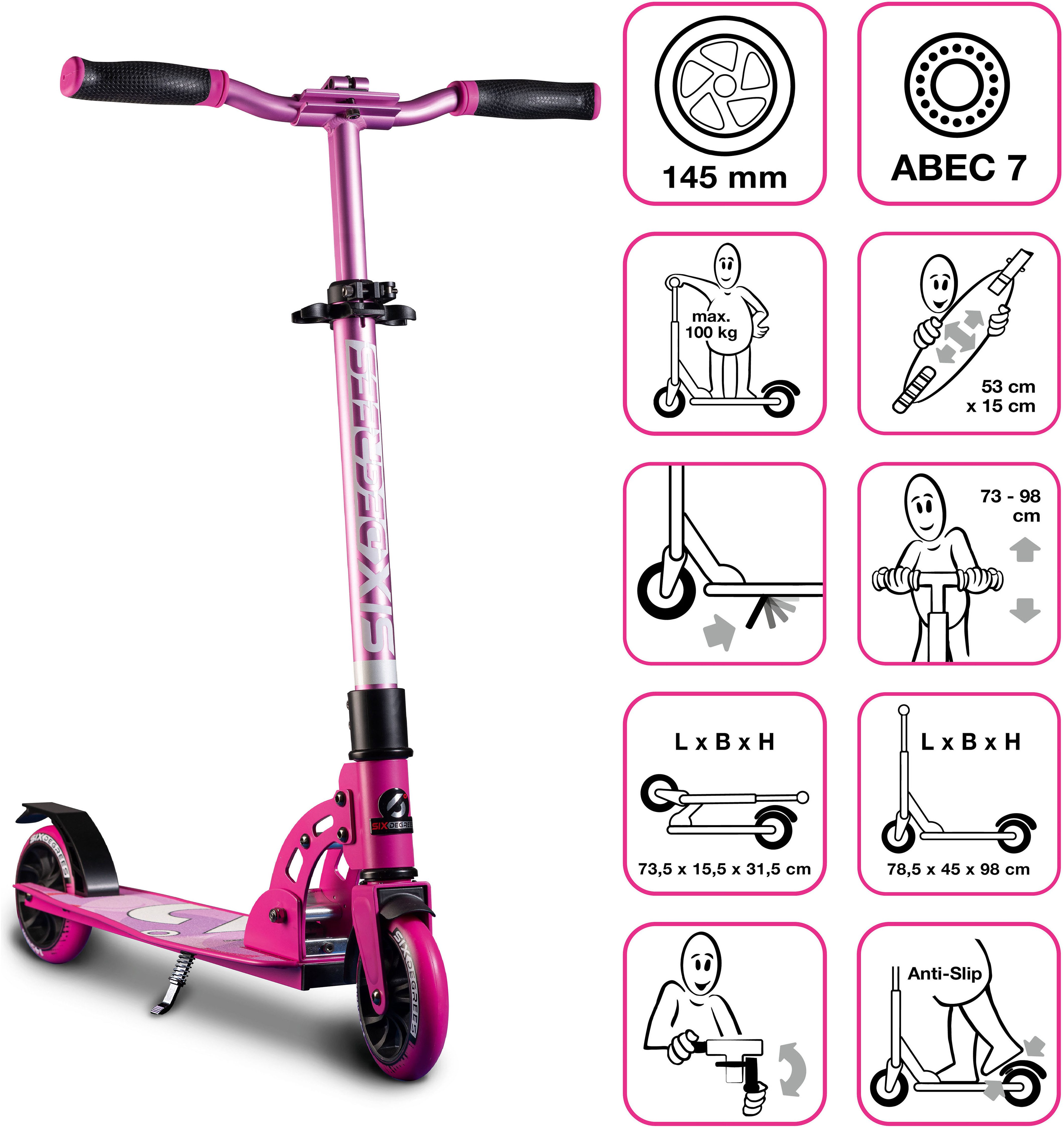 SIX DEGREES Scooter Aluminium Scooter Junior 145 mm