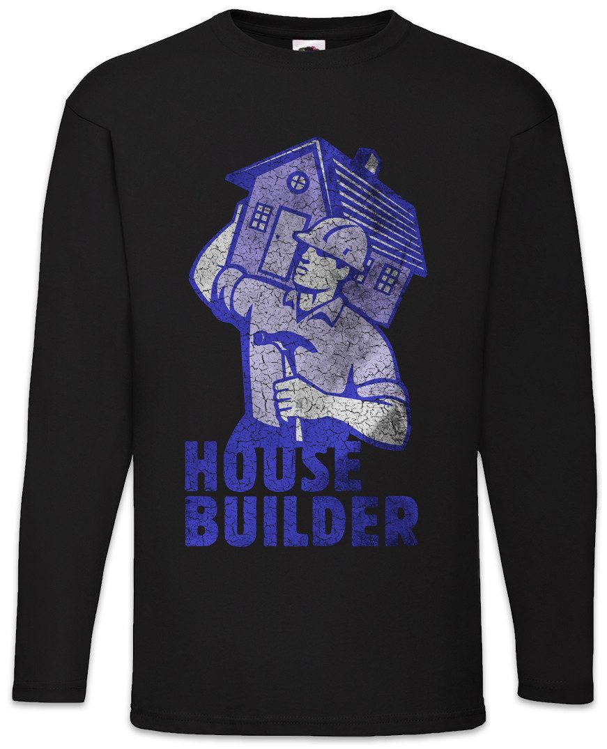Langarmshirt House Builder II Langarm T-Shirt Handwerker Maurer Mason Bauarbeiter