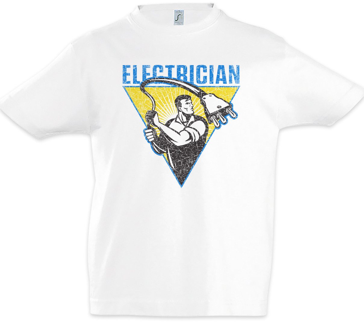 Print-Shirt Electrician III Kinder T-Shirt Elektriker Meister Beruf Handwerk