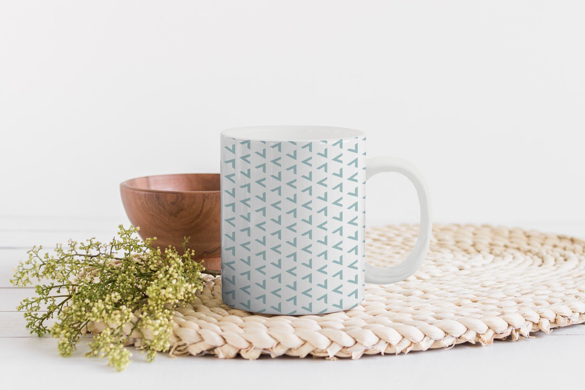 Abstrakt, Geschenk Keramik, - Muster Becher, Kaffeetassen, Teetasse, Tasse - Teetasse, Geometrie MuchoWow