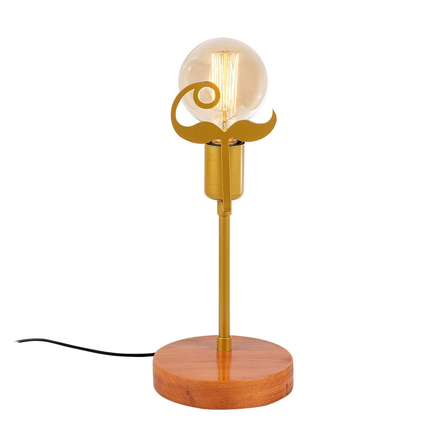 Opviq Schreibtischlampe Beami NTD, 15 Metallkörper Nussbaum,Gold, x cm, 15