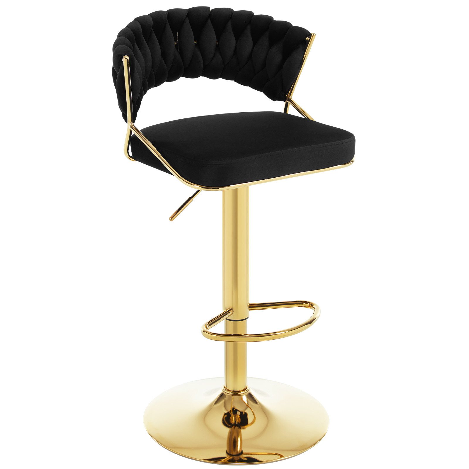 Woltu Barhocker (1 St), mit geflochtener Rückenlehne Fußstütze, Barstuhl Sa günstig online kaufen