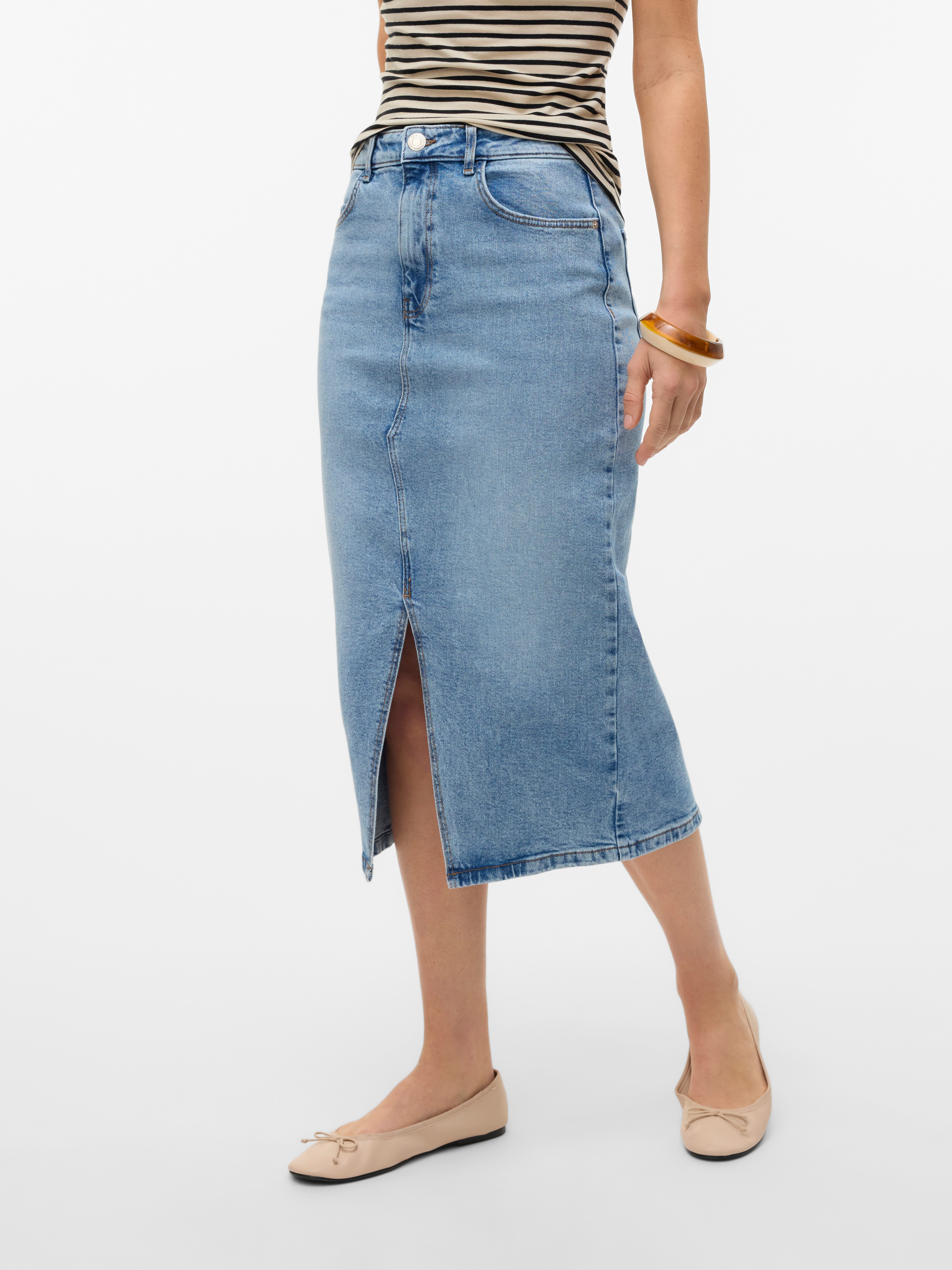 Vero Moda Jeansrock VMNATALIE HR MIDI günstig online kaufen