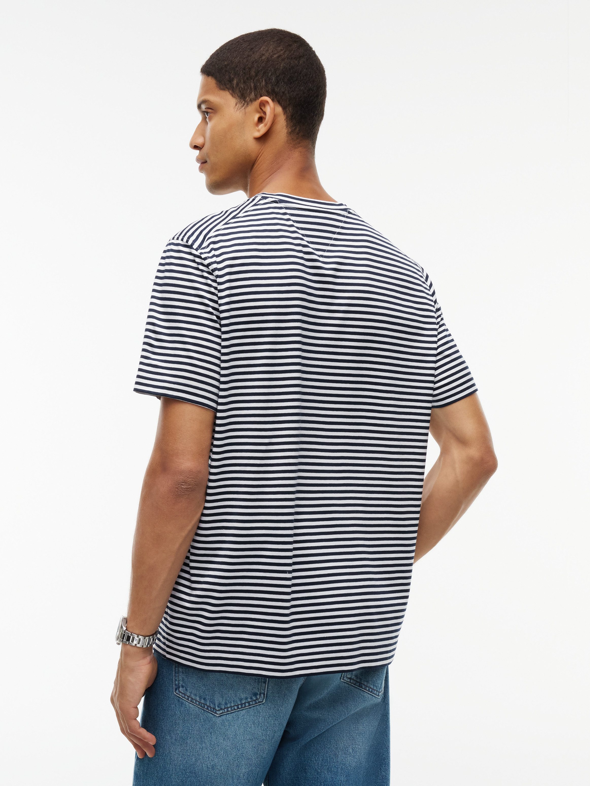 Tommy Hilfiger T-Shirt Premium Line Mercerized T-Shirt softe Premium Baumwolle Merzerisiert – Bild 4 von 5