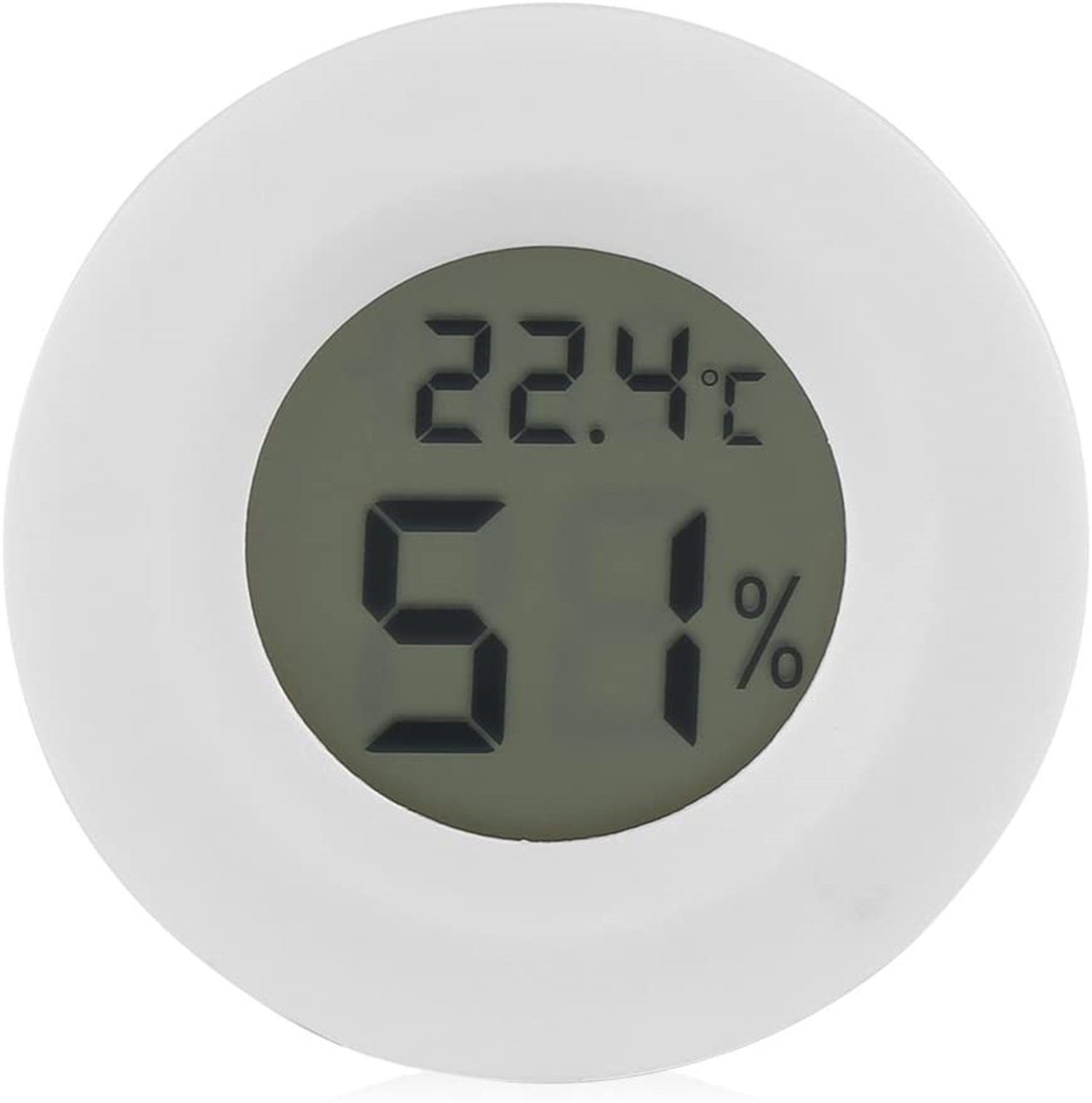 Digitales Hygrometer Innenraum Kontrolle Weiß Olotos Thermo-Hygrometer Messgerät Kühlschrank Thermometer Mini 3er-Set, für LCD Temperatur Luftfeuchtigkeit
