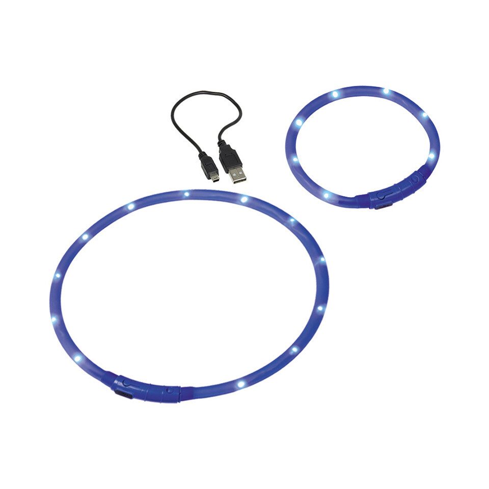Nobby Leuchthalsband LED Lichtschlauch Visible blau