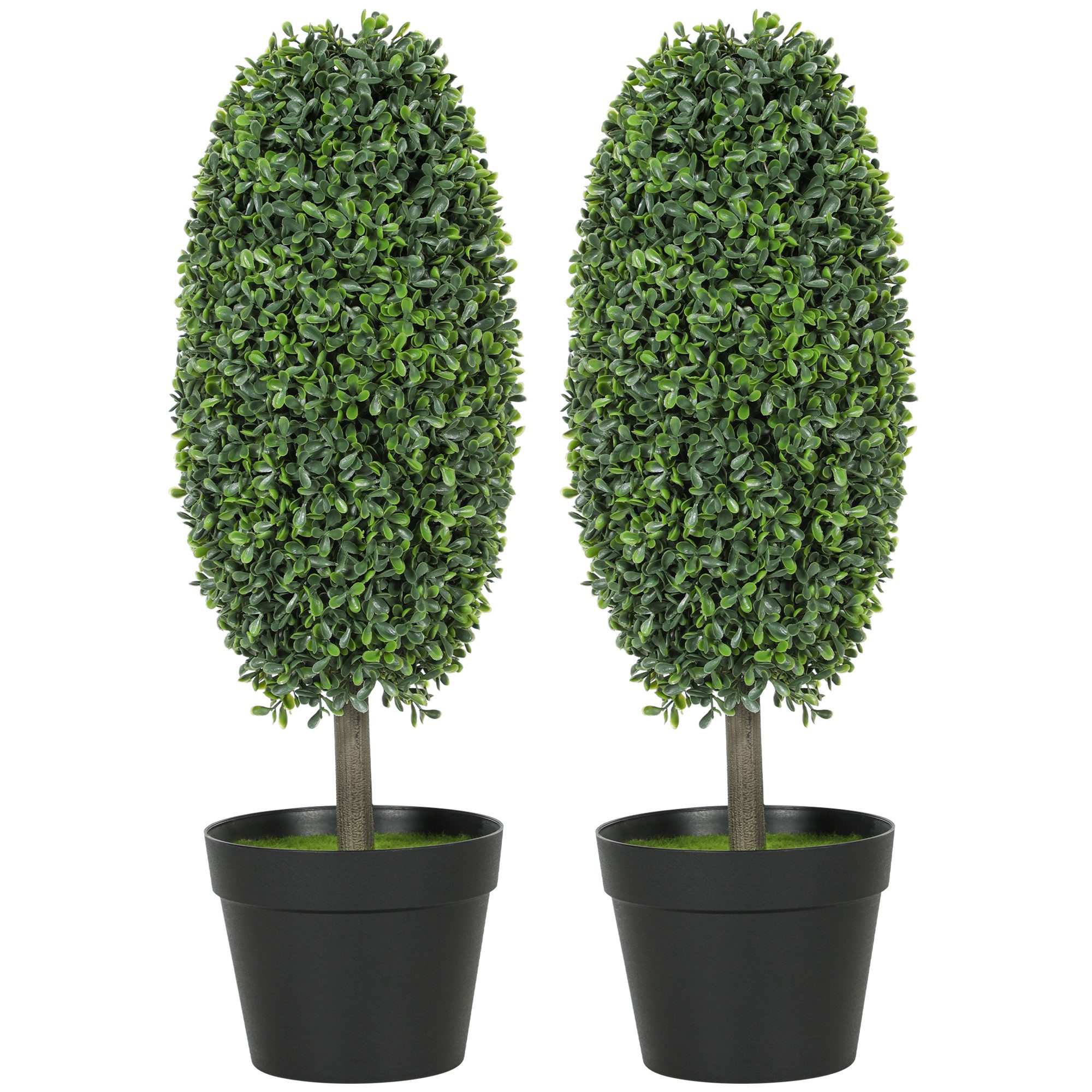 Kunstpflanze im Olivenform Olivenbaum, HOMCOM, Höhe 60 cm, Dekoration für Wohnzimmer Schlafzimmer Outdoor