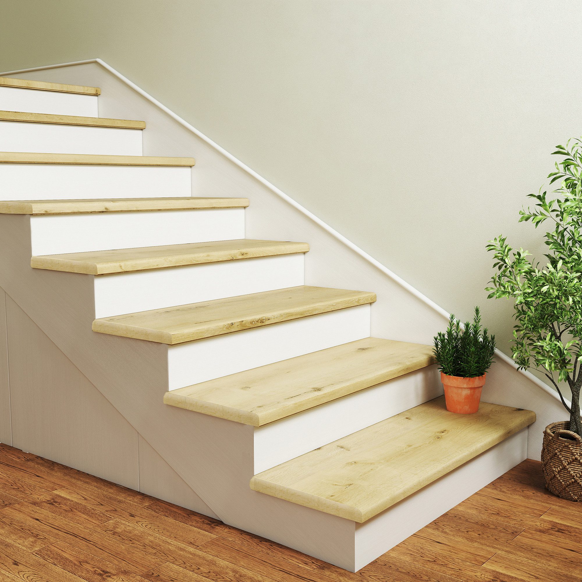 neu.holz Treppenstufen-Set, Set, 2 St., »Bunschoten« Treppenverkleidung 2er Set Natur