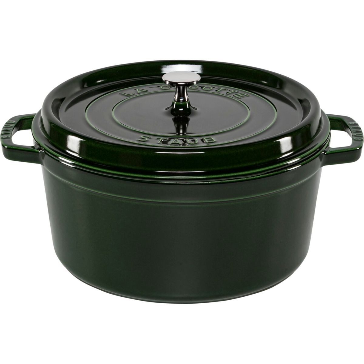 Staub Auflaufform La Cocotte 28cm rund, basilikumgrün, Gusseisen, Gusseisen